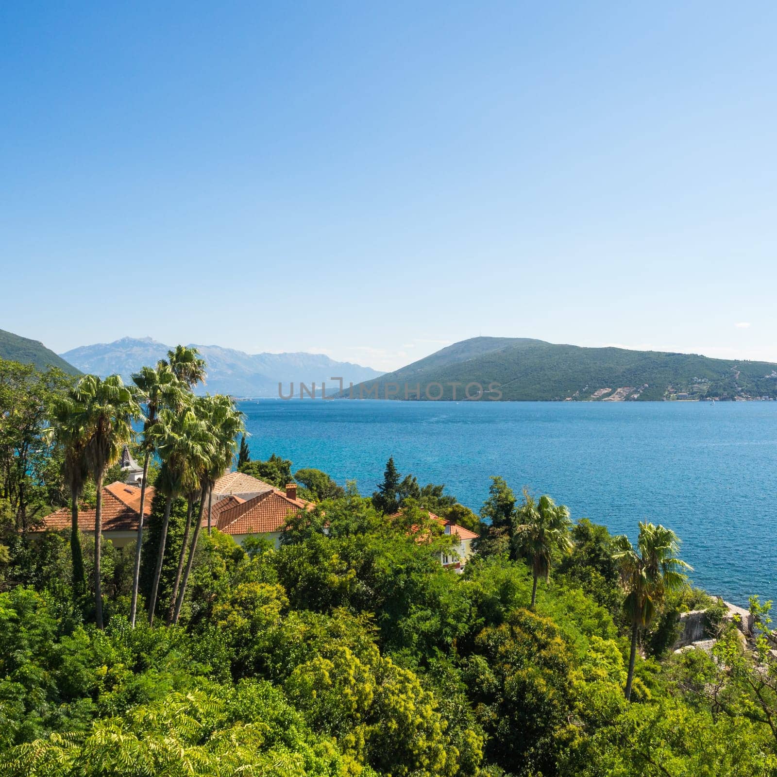 Bay of Kotor view from Herzeg Novi in Montenegro