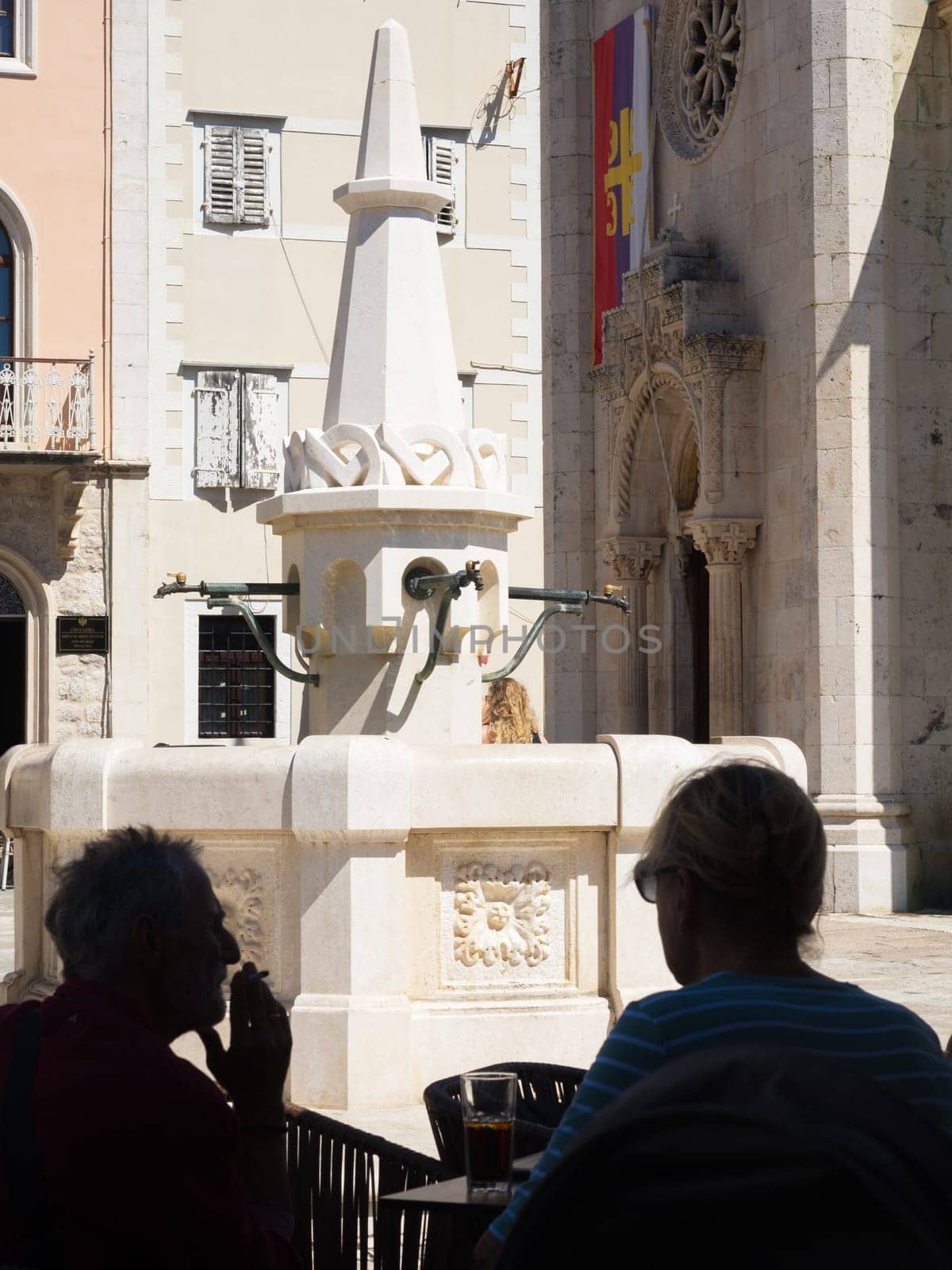 Sidewalk Cafe at Town Square in Herzeg Novi montenegro