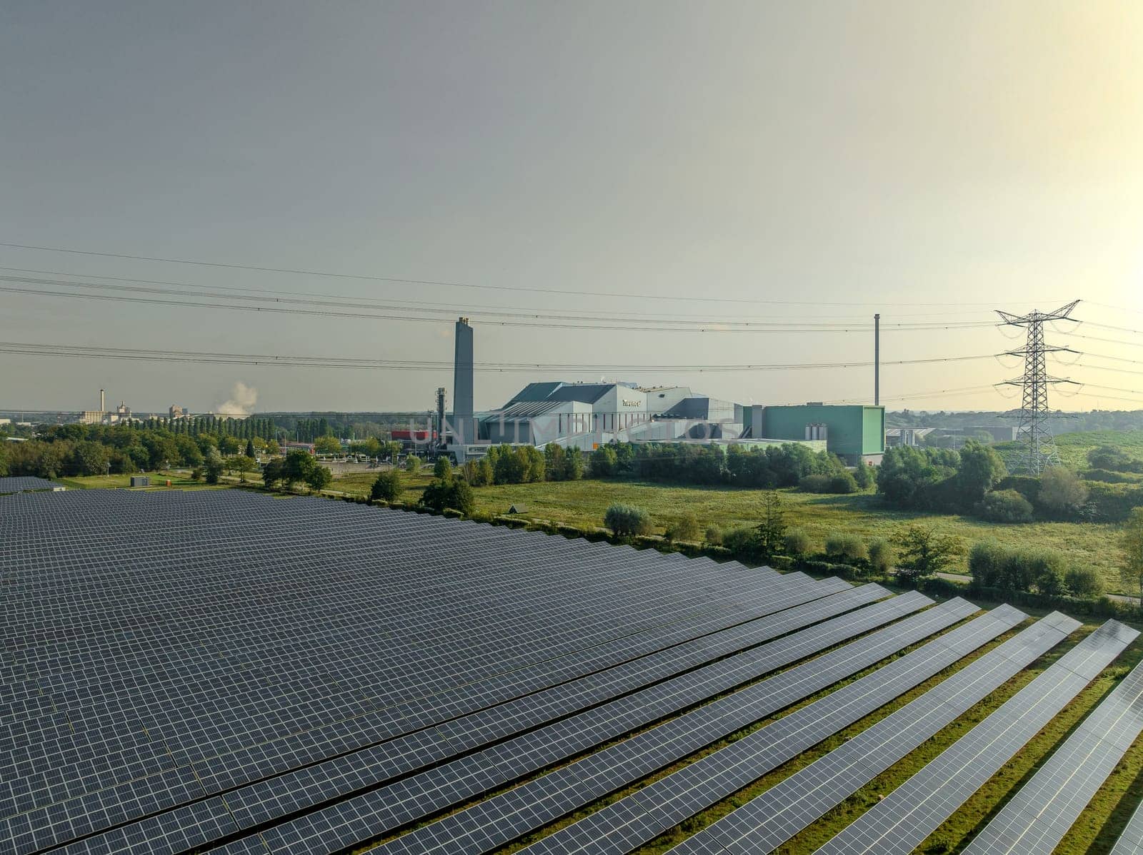 HENGELO, NETHERLANDS - SEPTEMBER 30, 2023: Exterior of the Twence waste treatment plant. It recycles 95% of all the incoming household waste from the Twente region.