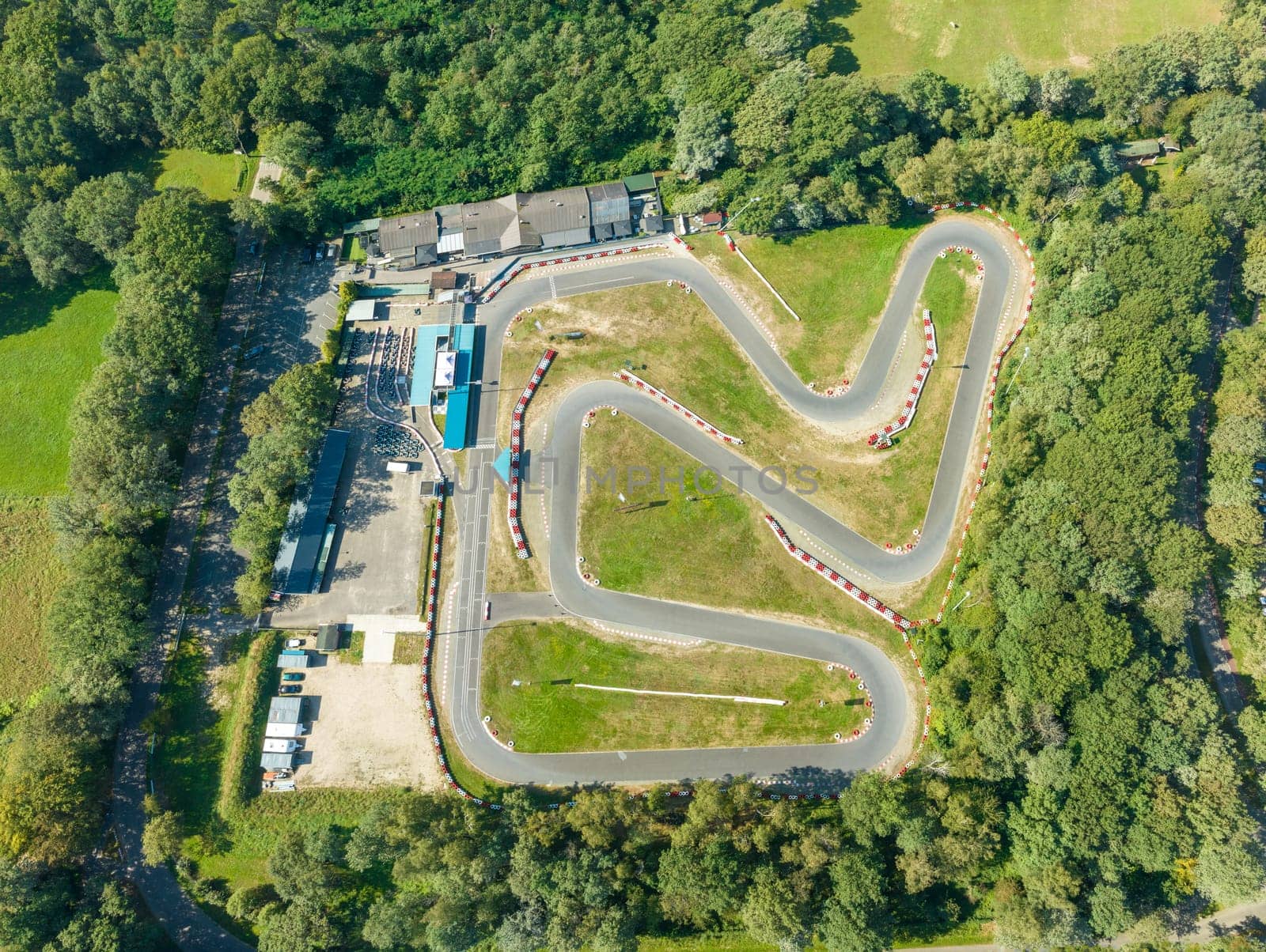 outdoor karting track seen from above