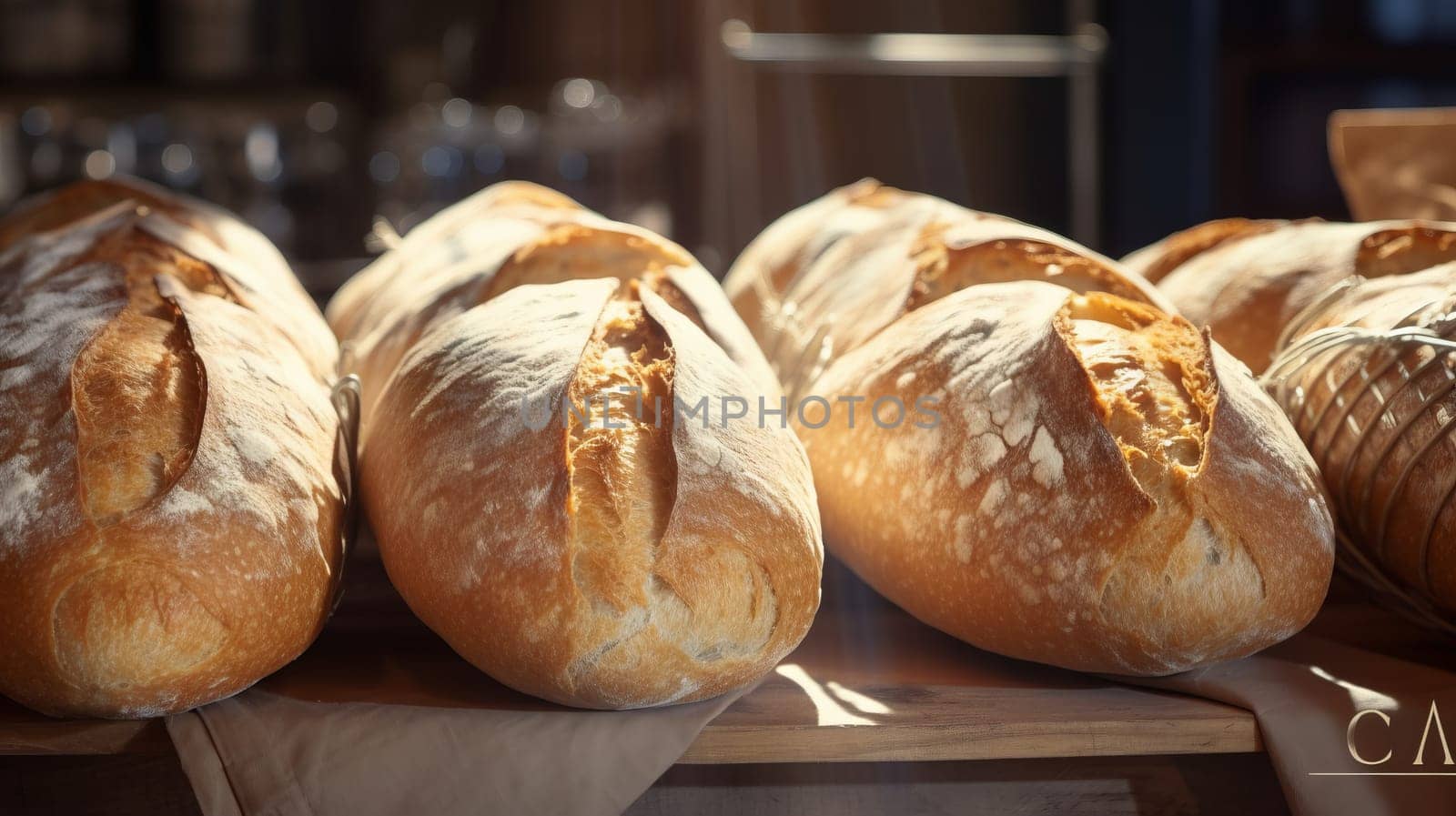 Bread loads in a bakery.
