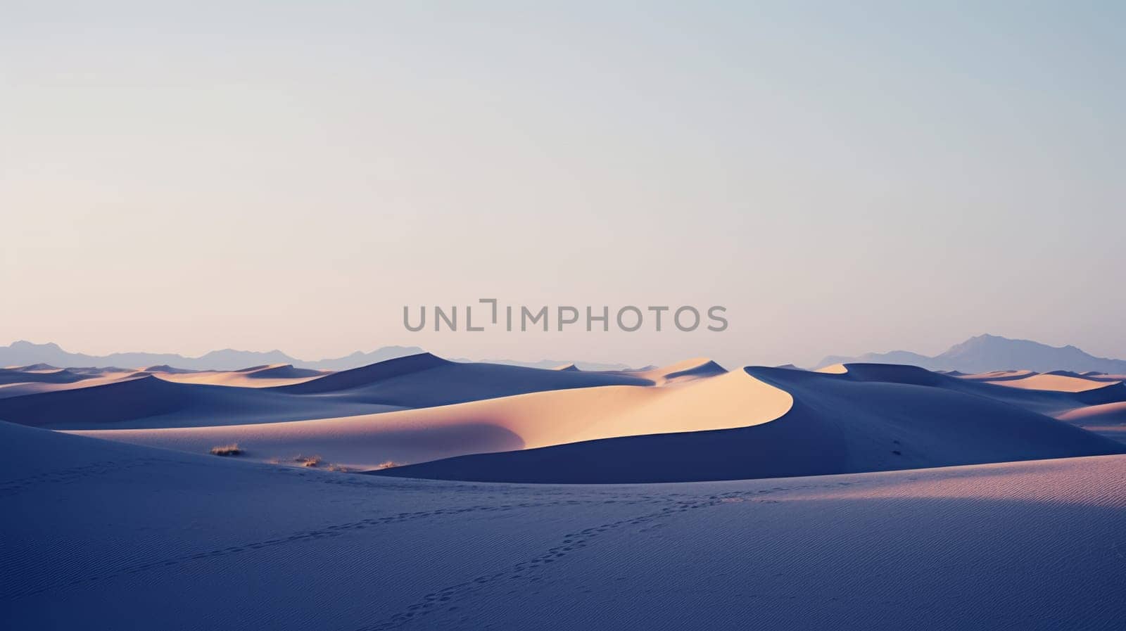 Calming Soft hues desert view for background. Dreamy landscape for websites or blogpost.