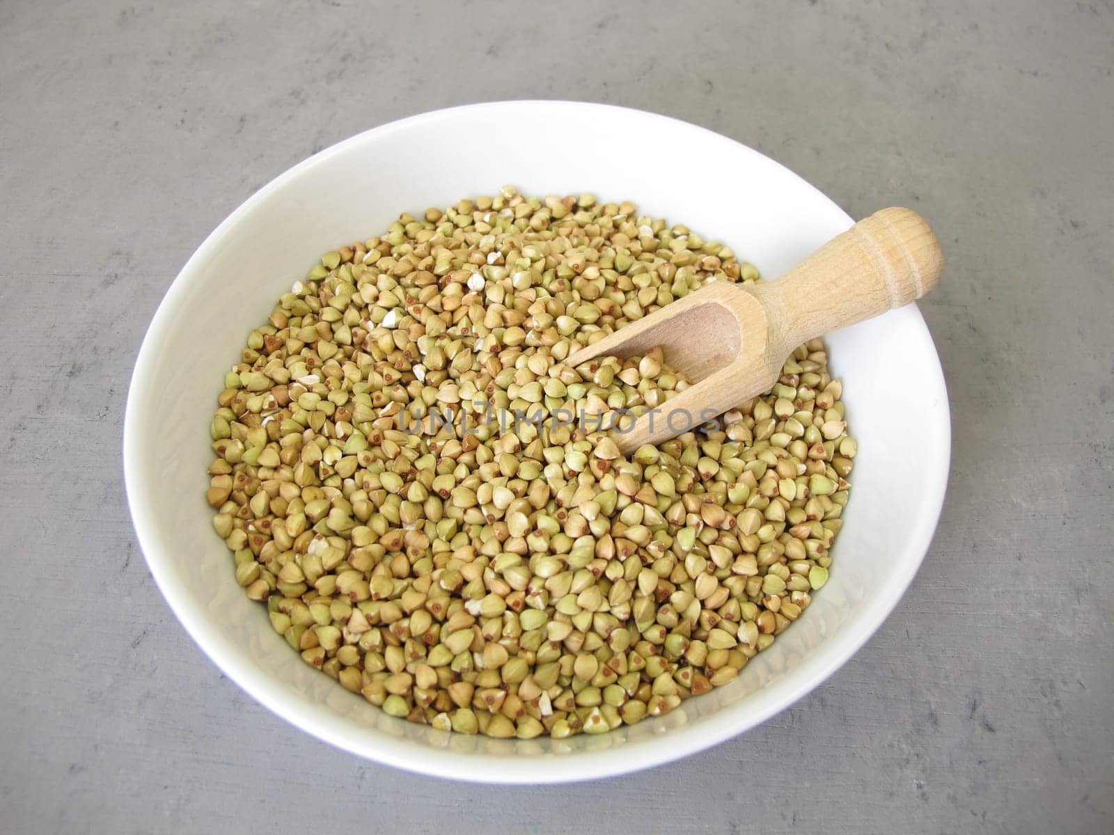 Buckwheat: hulled buckwheat grains in a bowl
