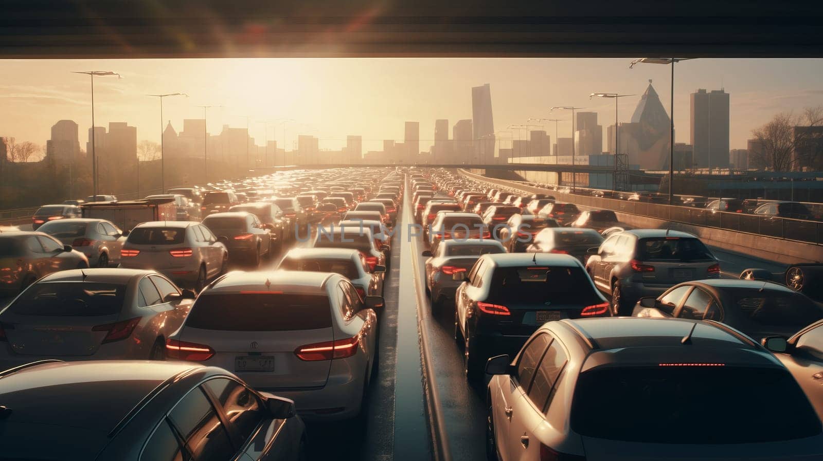 cars, city traffic, traffic jams, a stream of cars