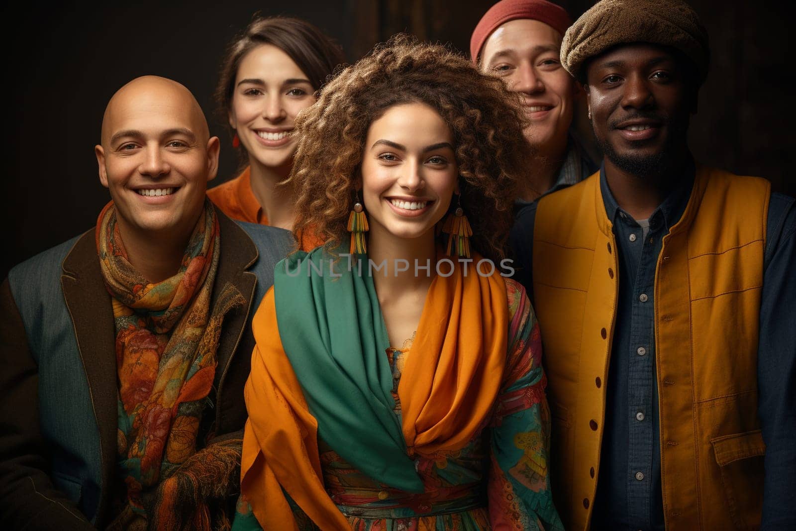 Group of people, multiethnic business team, multicultural friendship, zero discrimination
