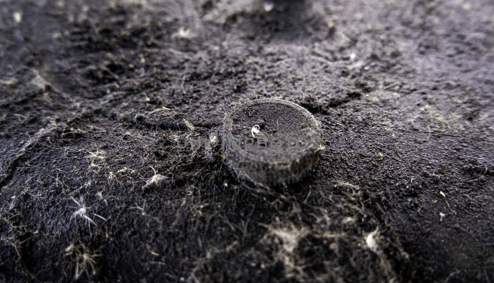 Detail of dirty and used oil, pollution and destruction of the environment