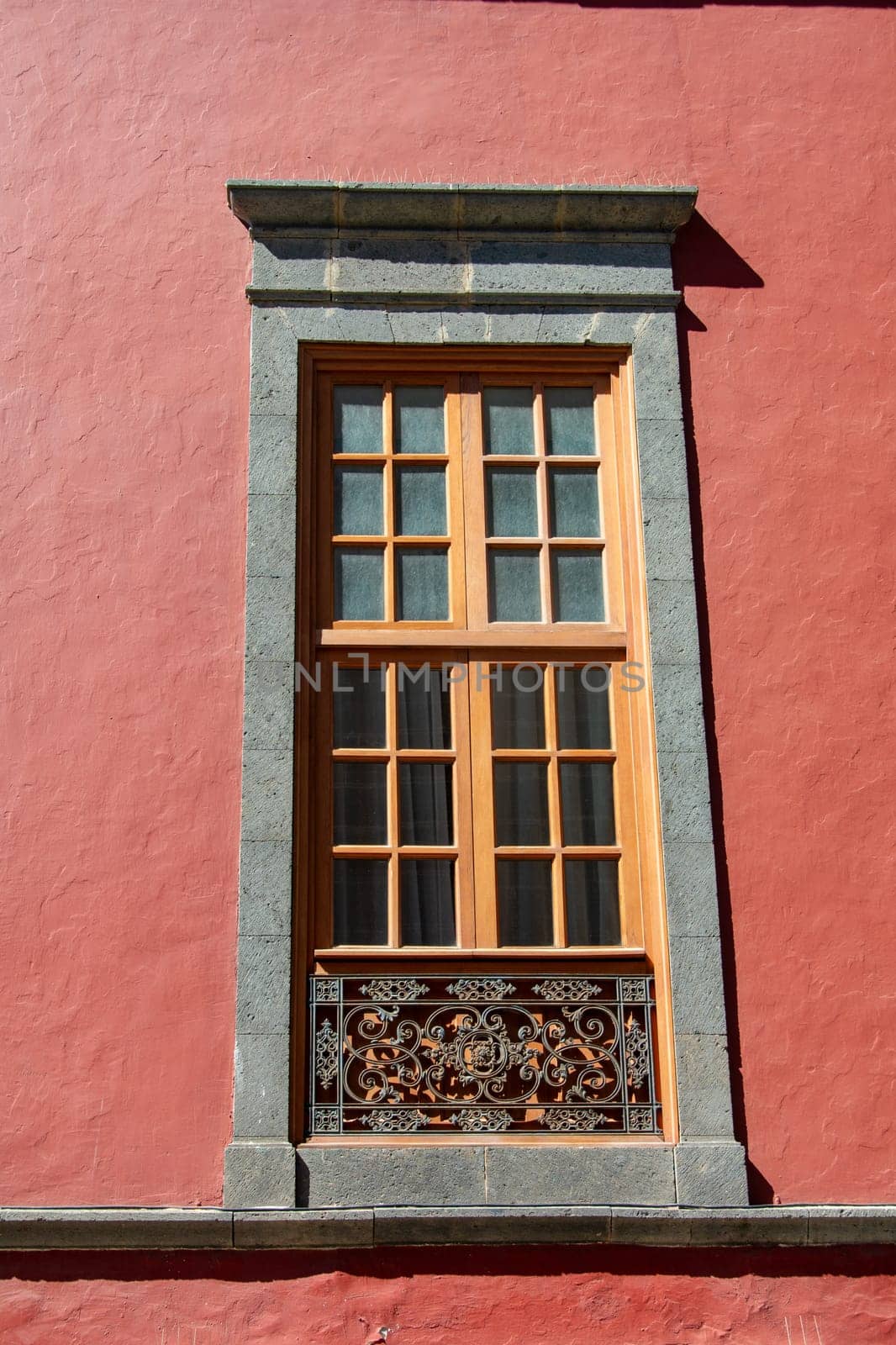 Old window on a house on the Canary Island of Gran Canaria in Spain