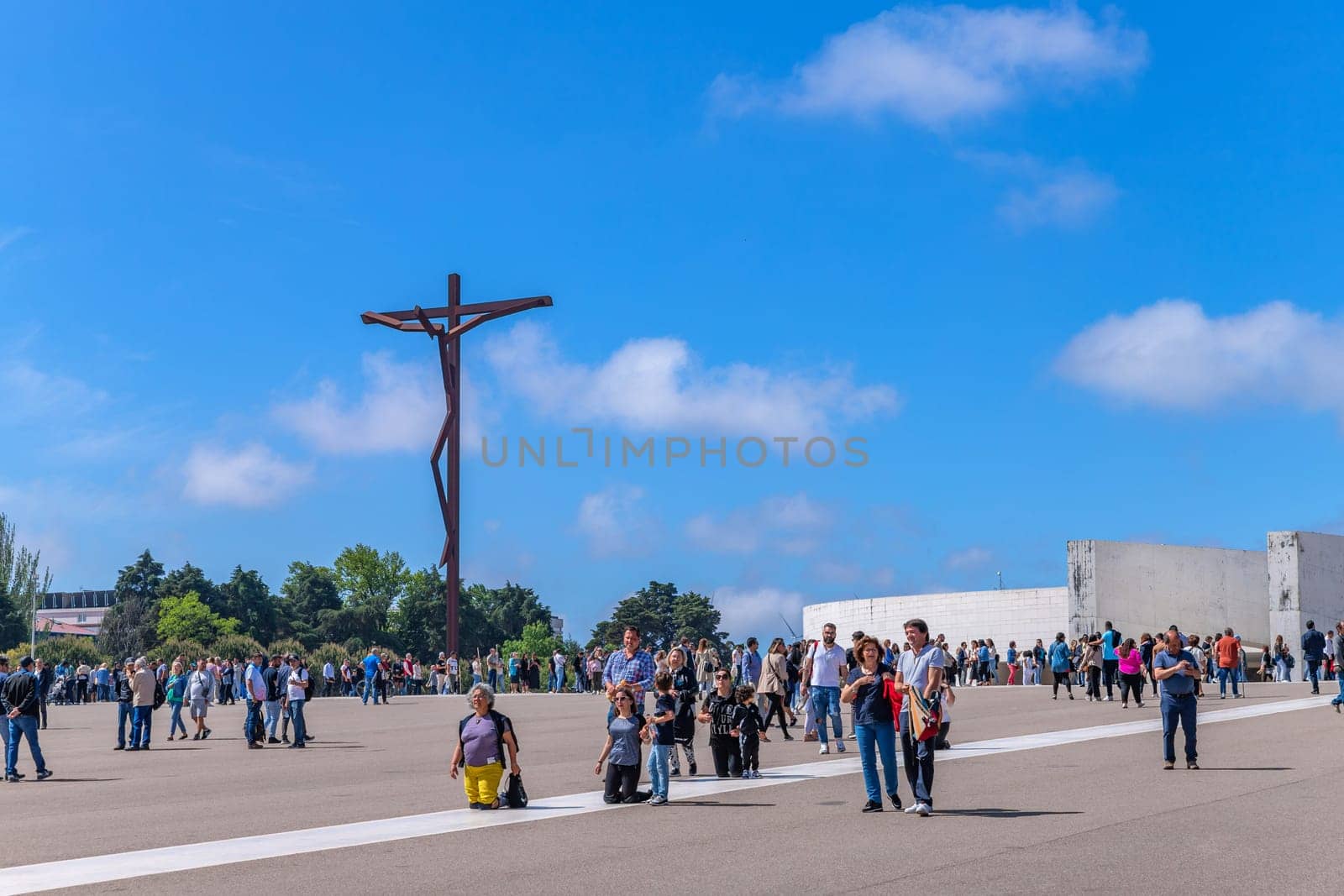 Fatima, Portugal - April 30, 2023: Church ceremonies related to the apparitions of Our Lady of Fatima, Portugal