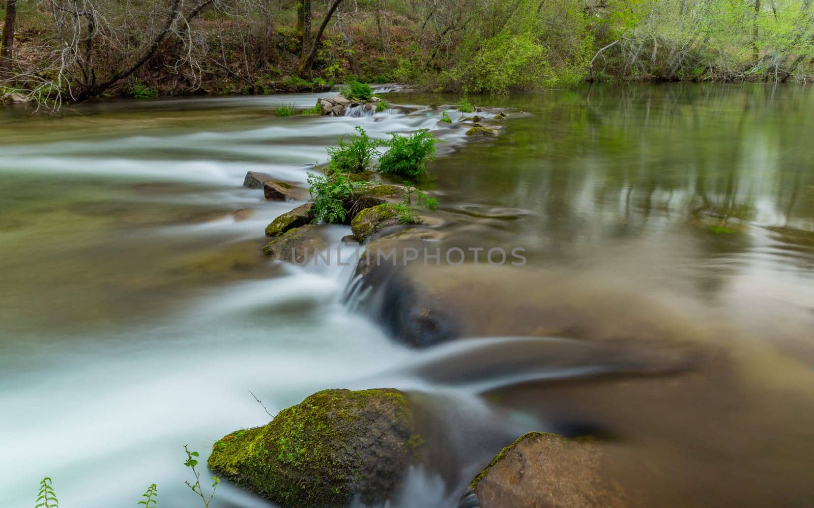 long exposure at the portuguese national park of Geres in Homem river. Amares, Portugal
