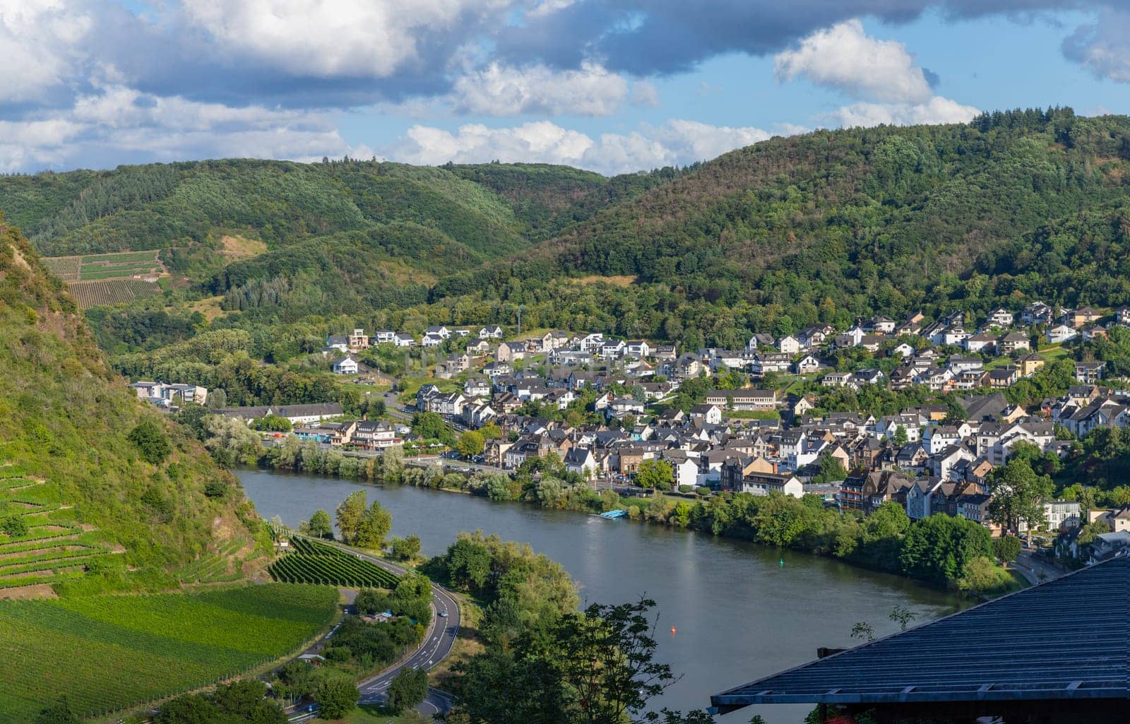 Cochem old town and Mosel river in Germany