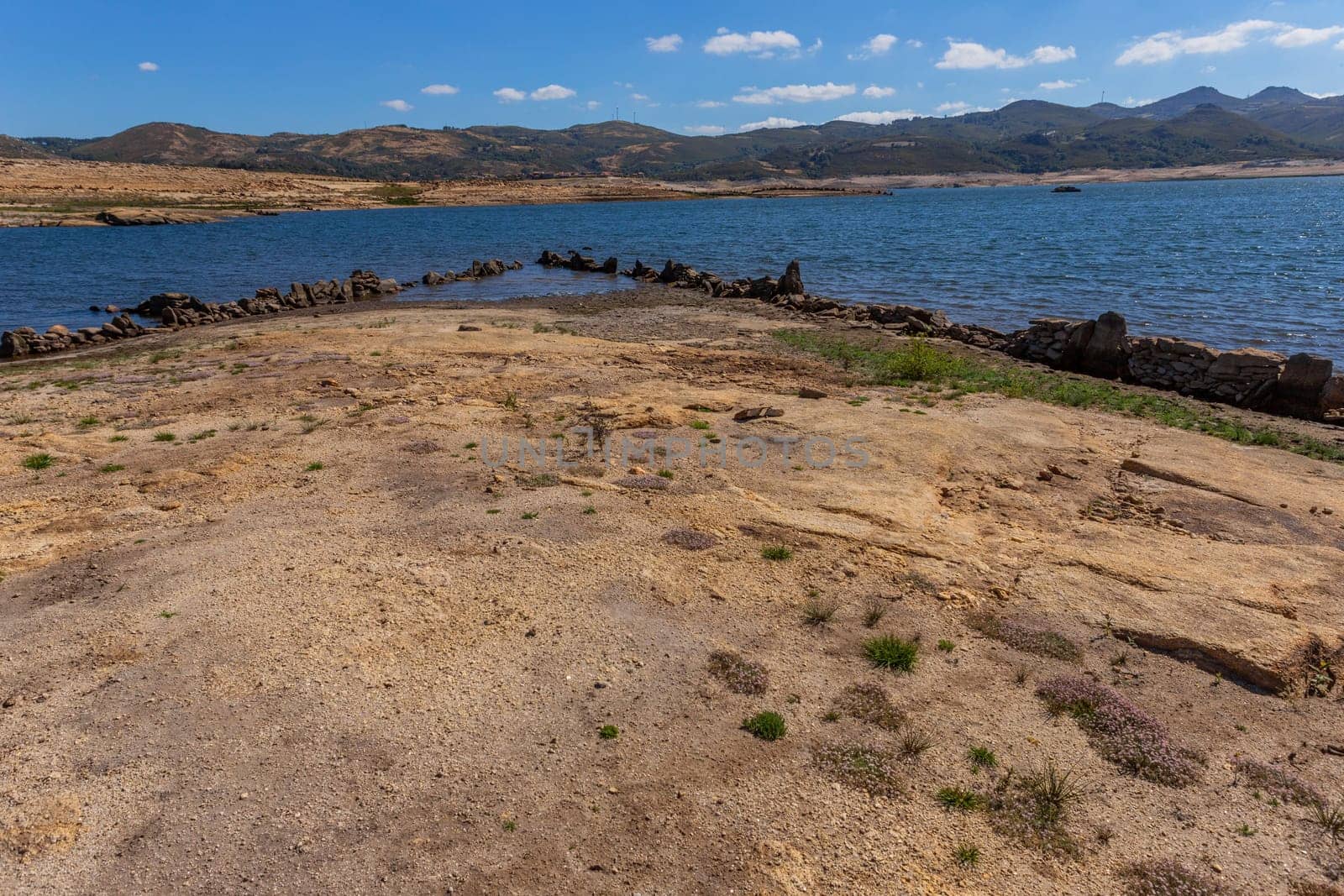 Artificial lake created by the Barragem do Alto Rabagao or Pisoes Dam, Montalegre, Portugal