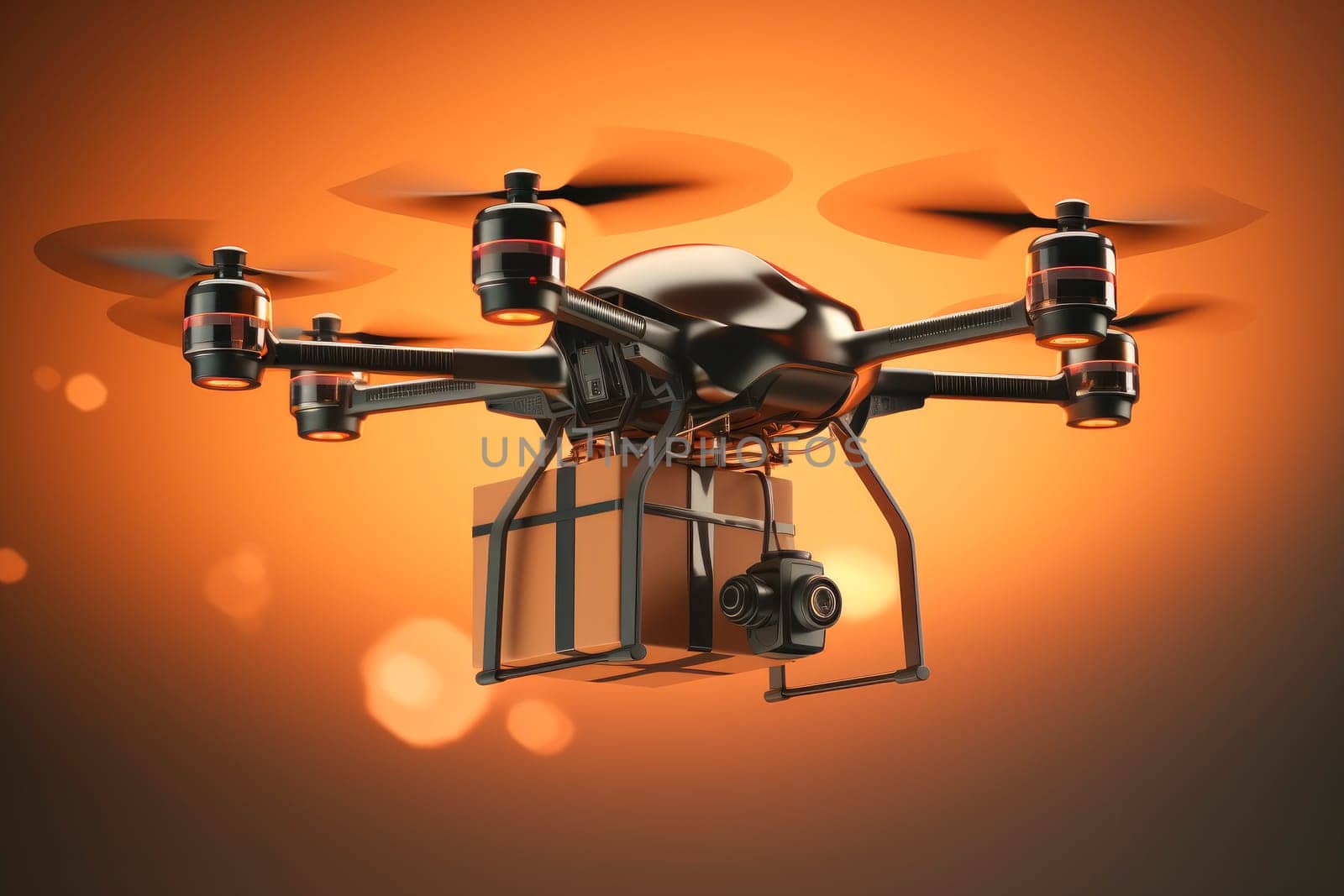 Drone for air delivery. Modern technologies. AI generated
