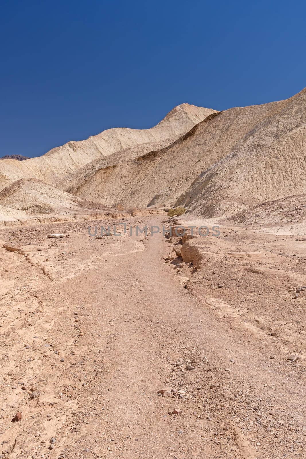 Desolate Hills in an Arid Arroyo at Zabriskie Point in Death Valley National Park in California