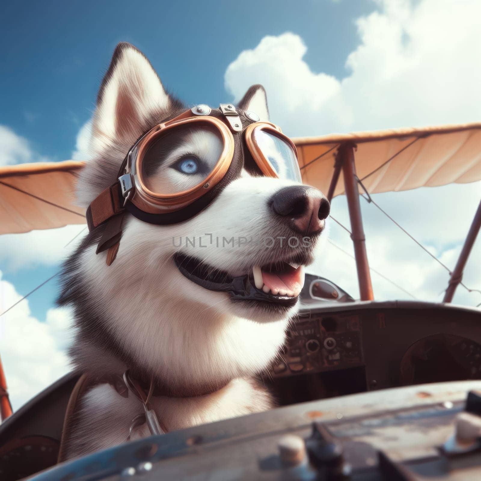 unsung hero of this dog who flew a biplane during the first world war generative ai