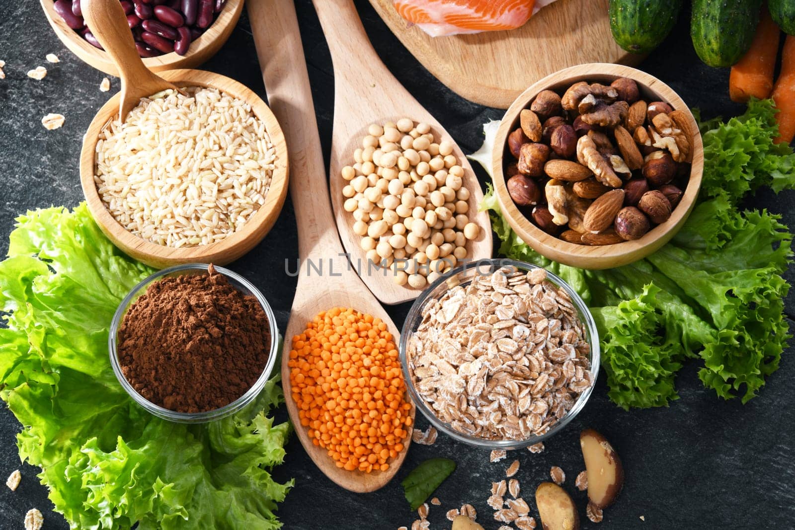 Food products recommended for stabilizing insulin and blood sugar levels. Diabetes diet