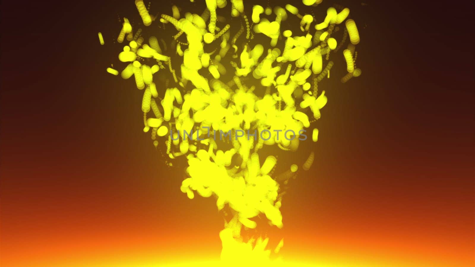 Abstract christmas gold shimmering particles. Computer generated 3d render