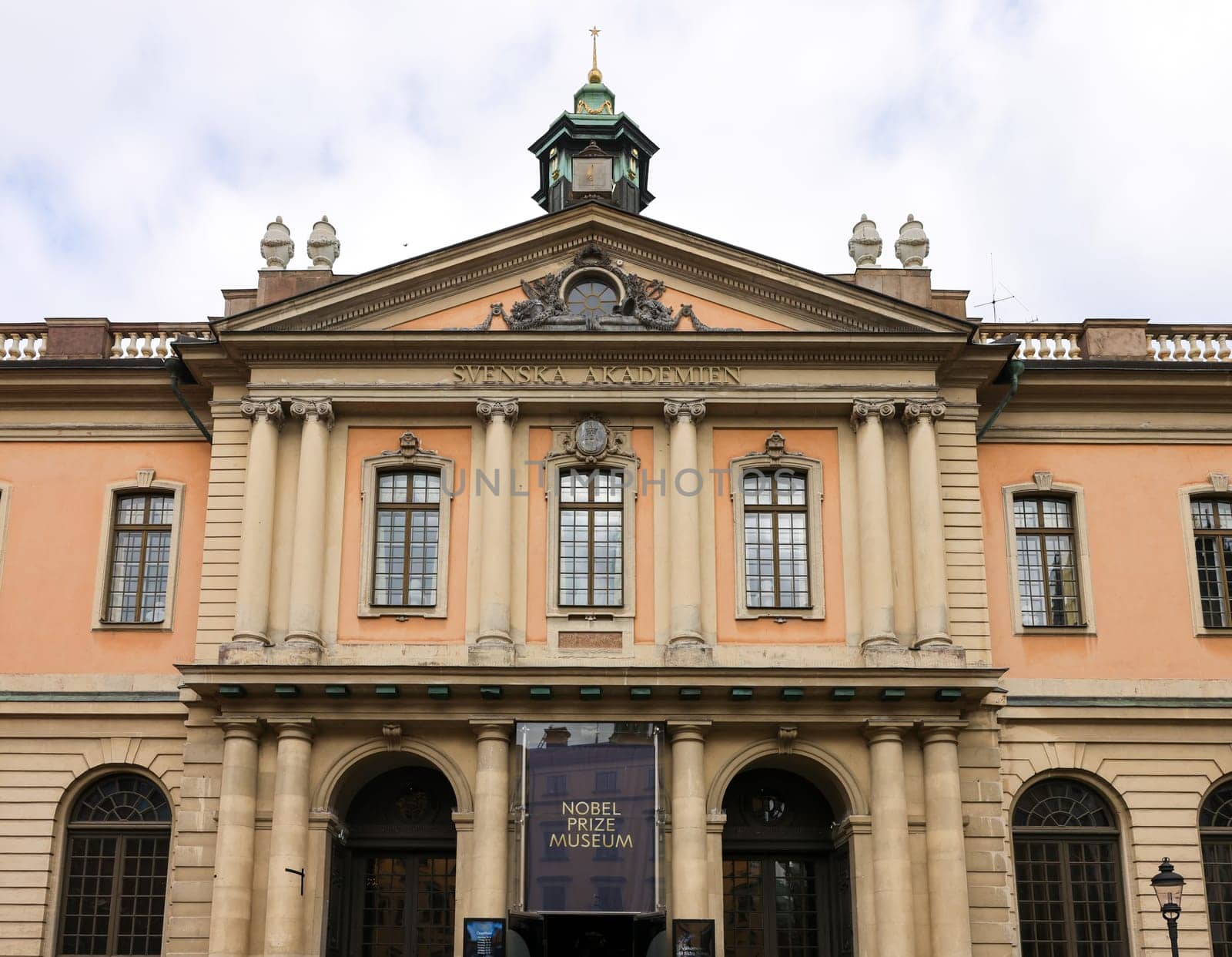 Stockholm, Sweden - July 26, 2023: Noble Prize Museum building in Stockholm, Sweden