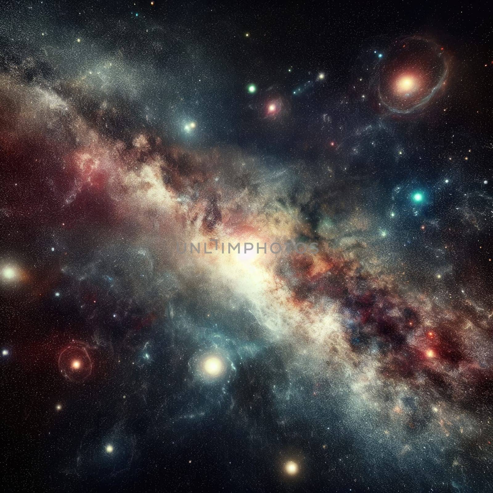 gorgeous space and twinkling stars background image with nebula gas cloud generative ai