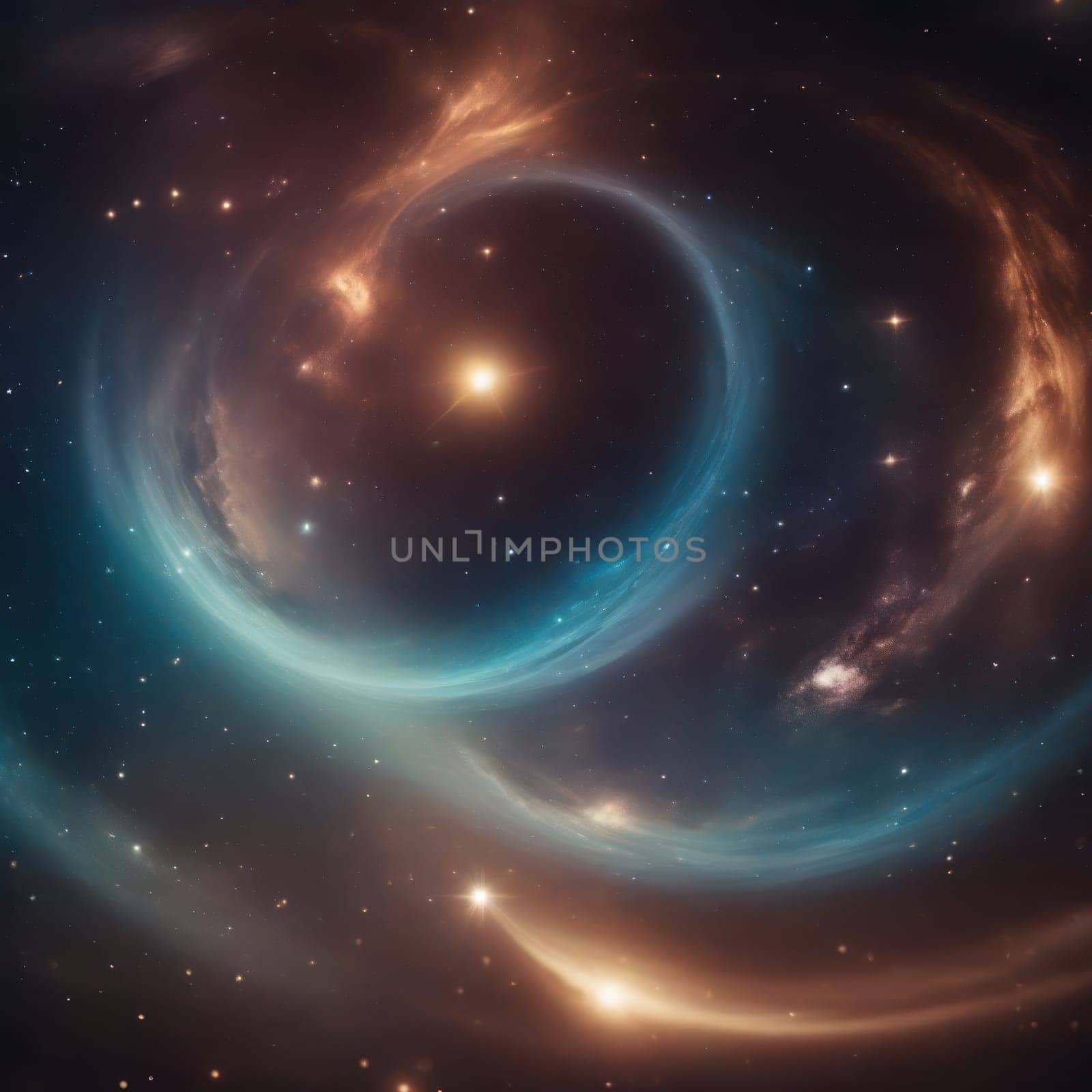 gorgeous space and twinkling stars background image with nebula gas cloud generative ai
