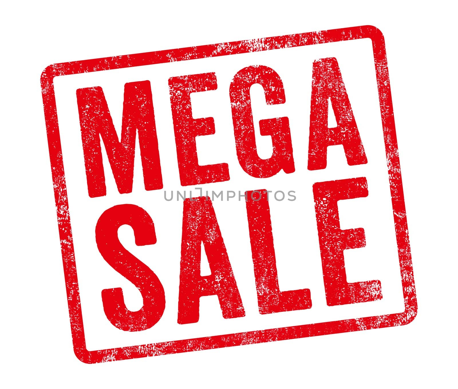 Red stamp on a white background - Mega Sale