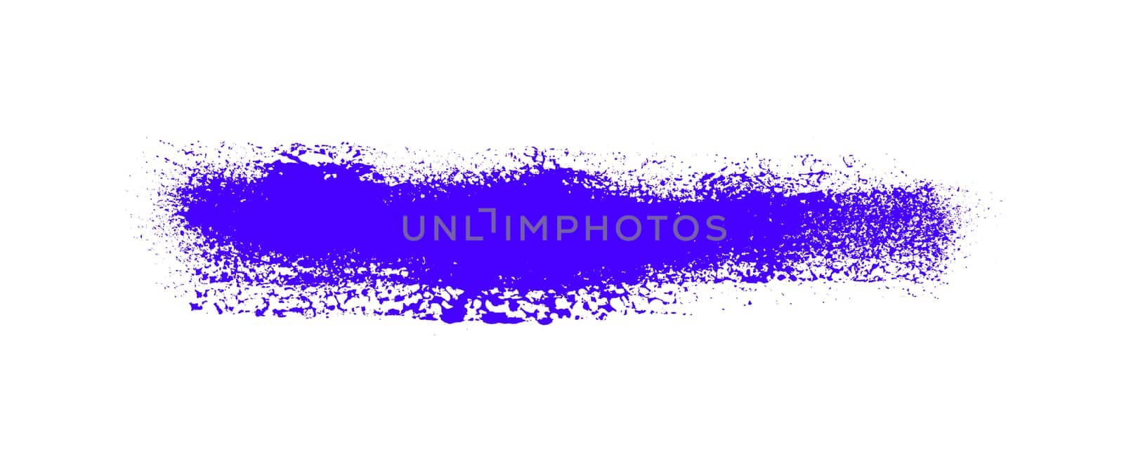Blue paintbrush stripe on white background