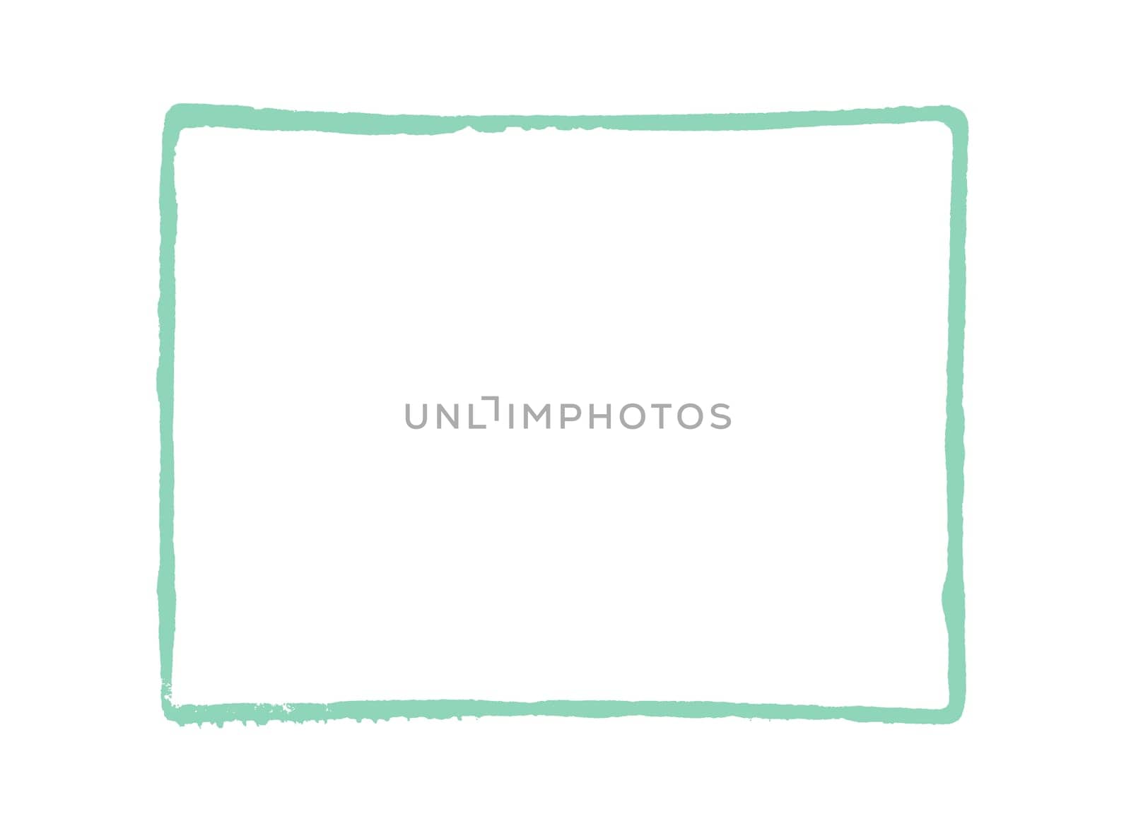 Green rectangle made with brush