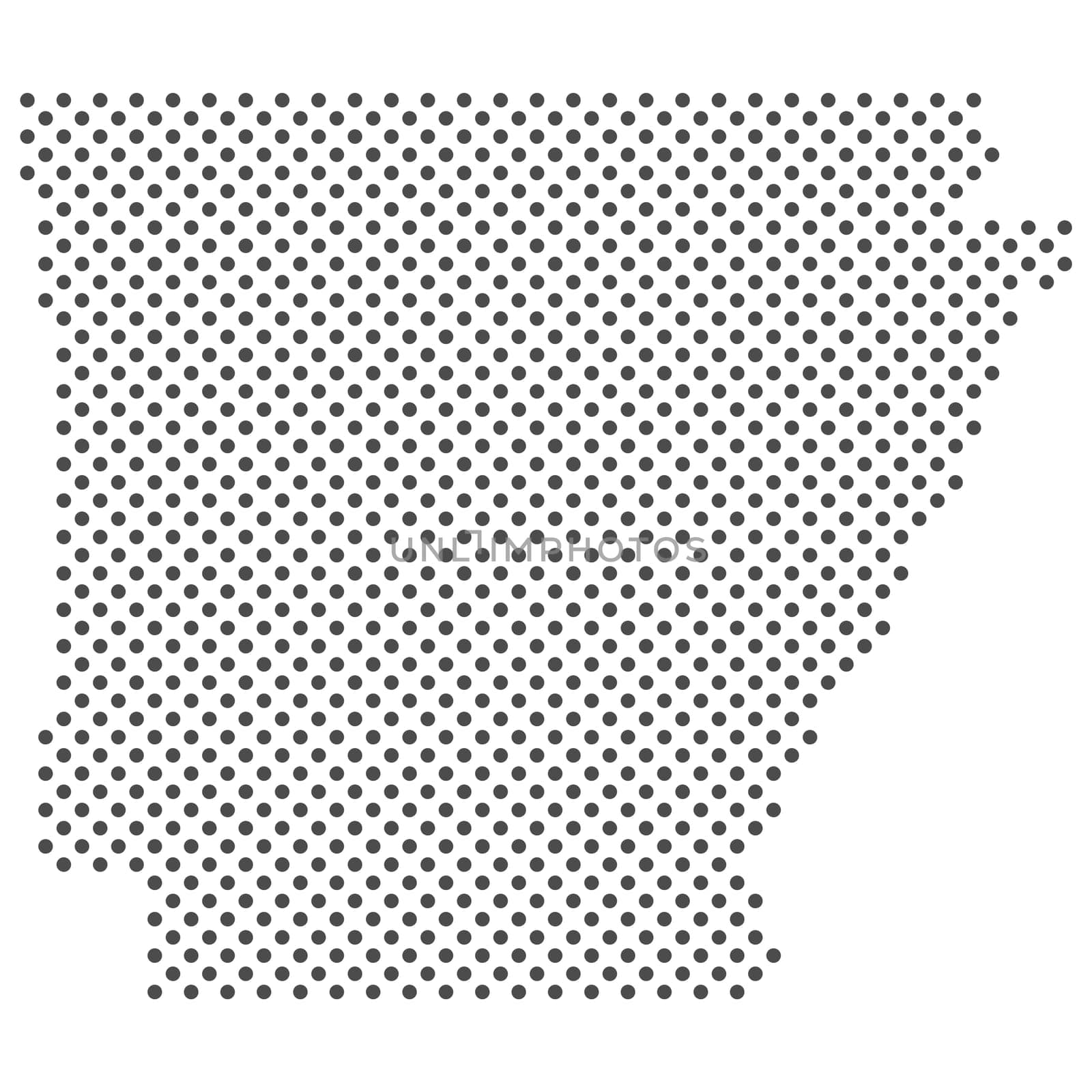Dotted Map of American State Arkansas