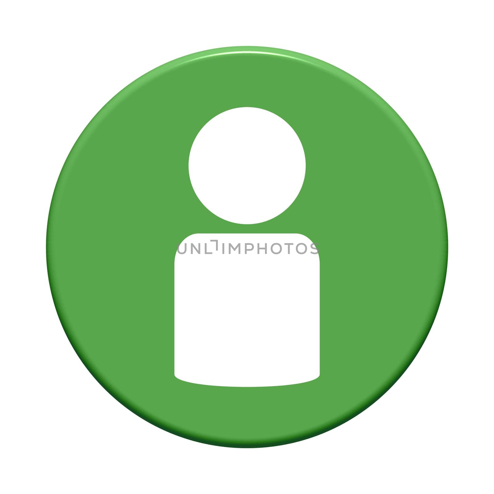 Green round Button with User Account icon