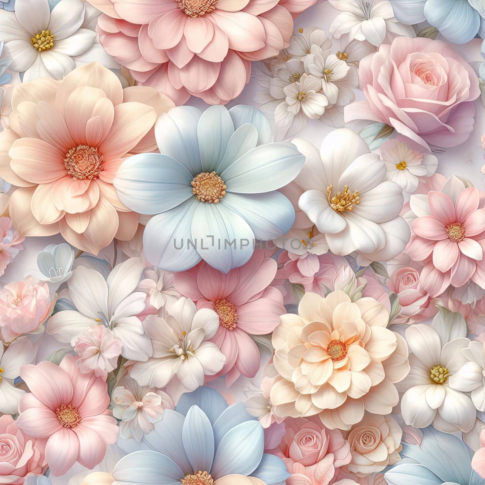 beautiful soft pastel flowers make a great floral background texture generative ai