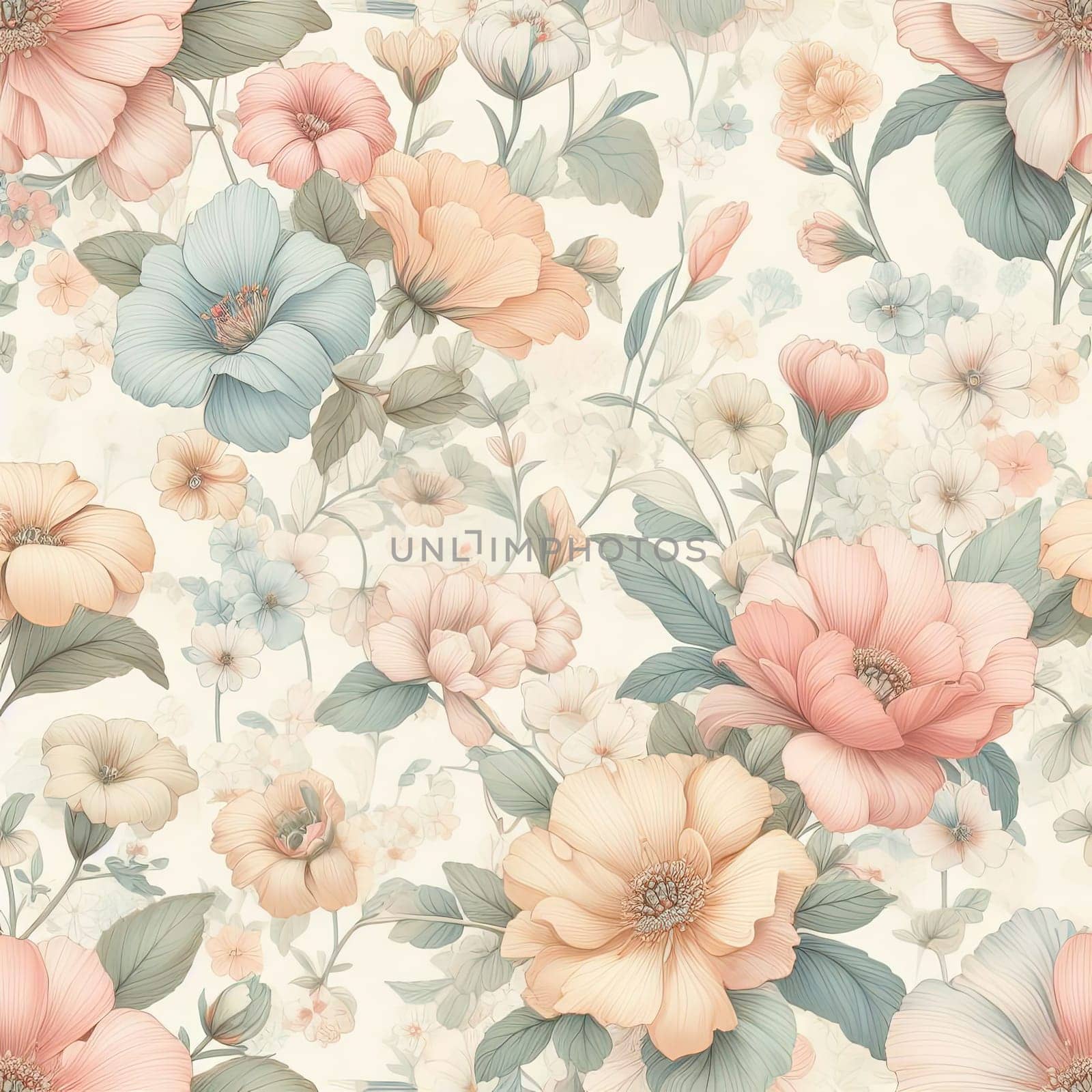 beautiful soft pastel flowers make a great floral background texture generative ai