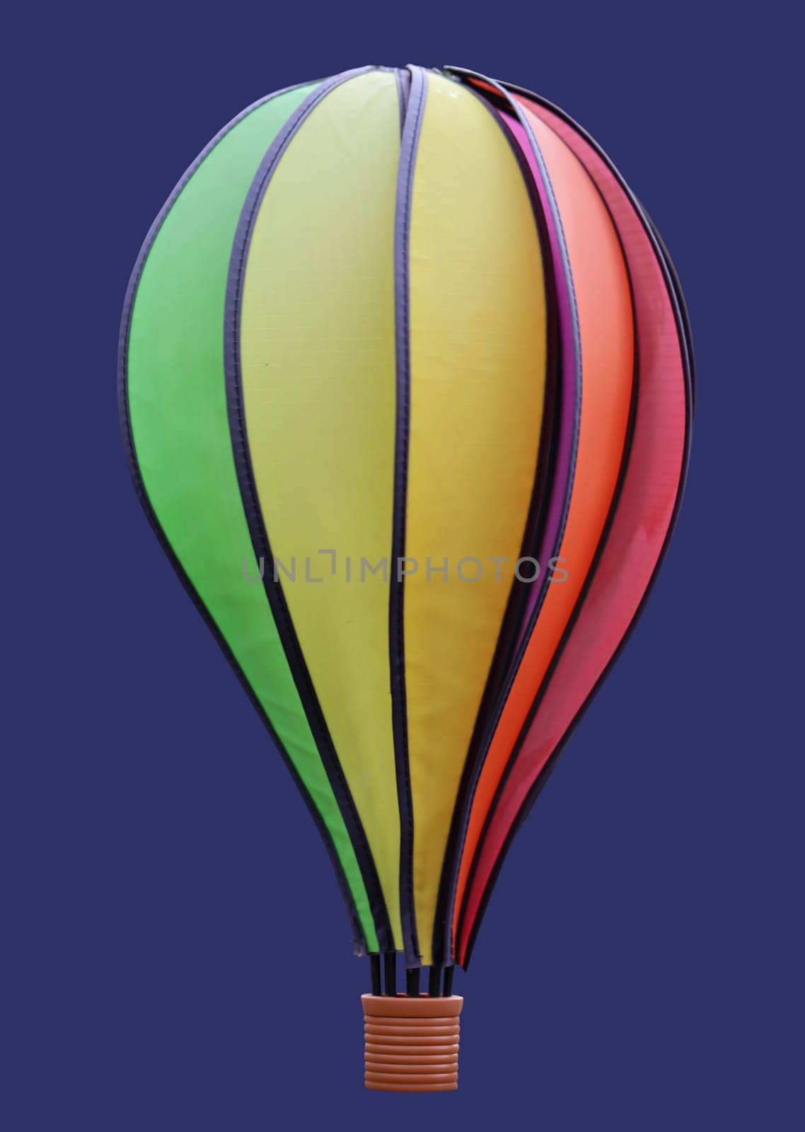 Photograph of a balloon, a wind chime.