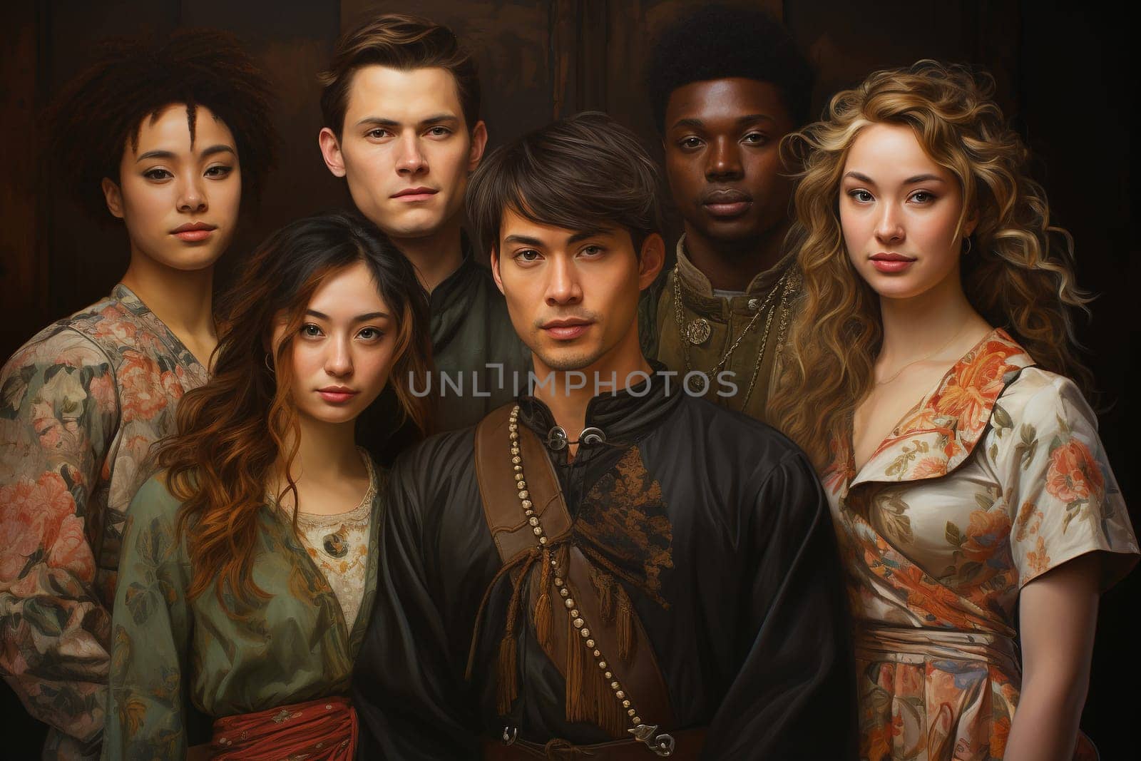 Group of people, multiethnic business team, multicultural friendship, zero discrimination