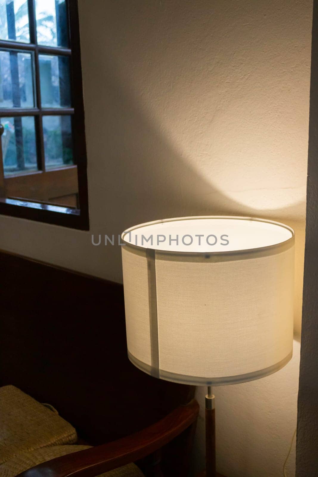 Interior of cozy coffee shop atmosphere, stock photo
