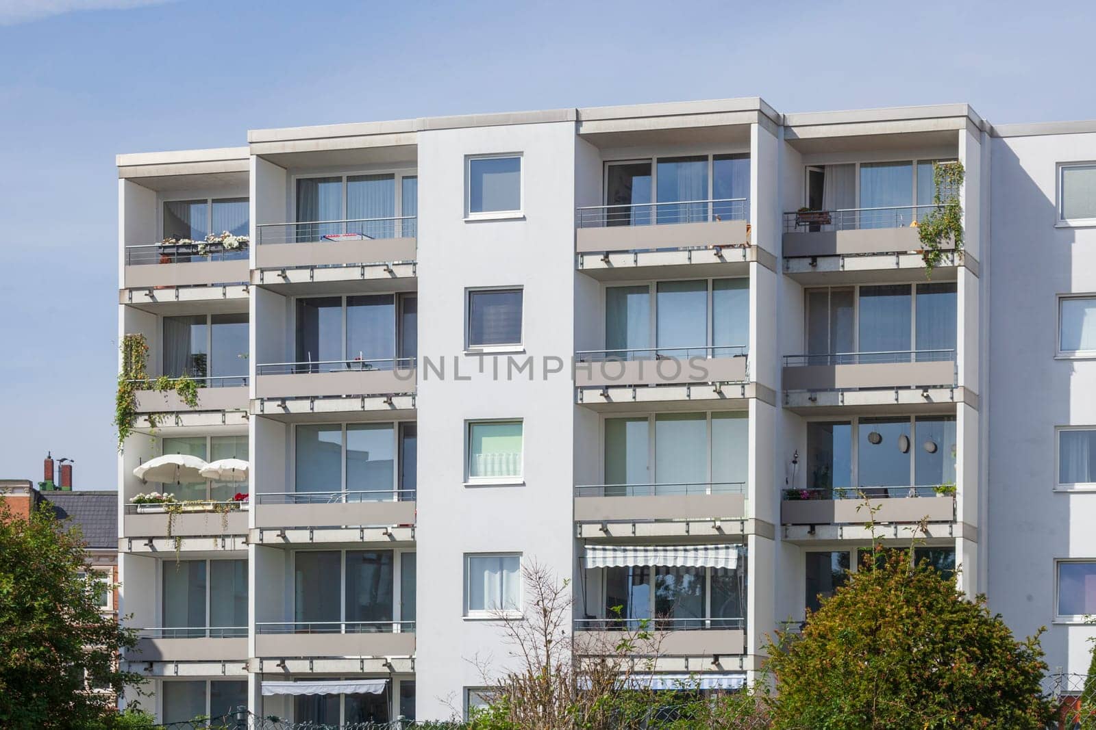 Monotone residential buildings, apartment buildings, Celle, Lower Saxony, Germany