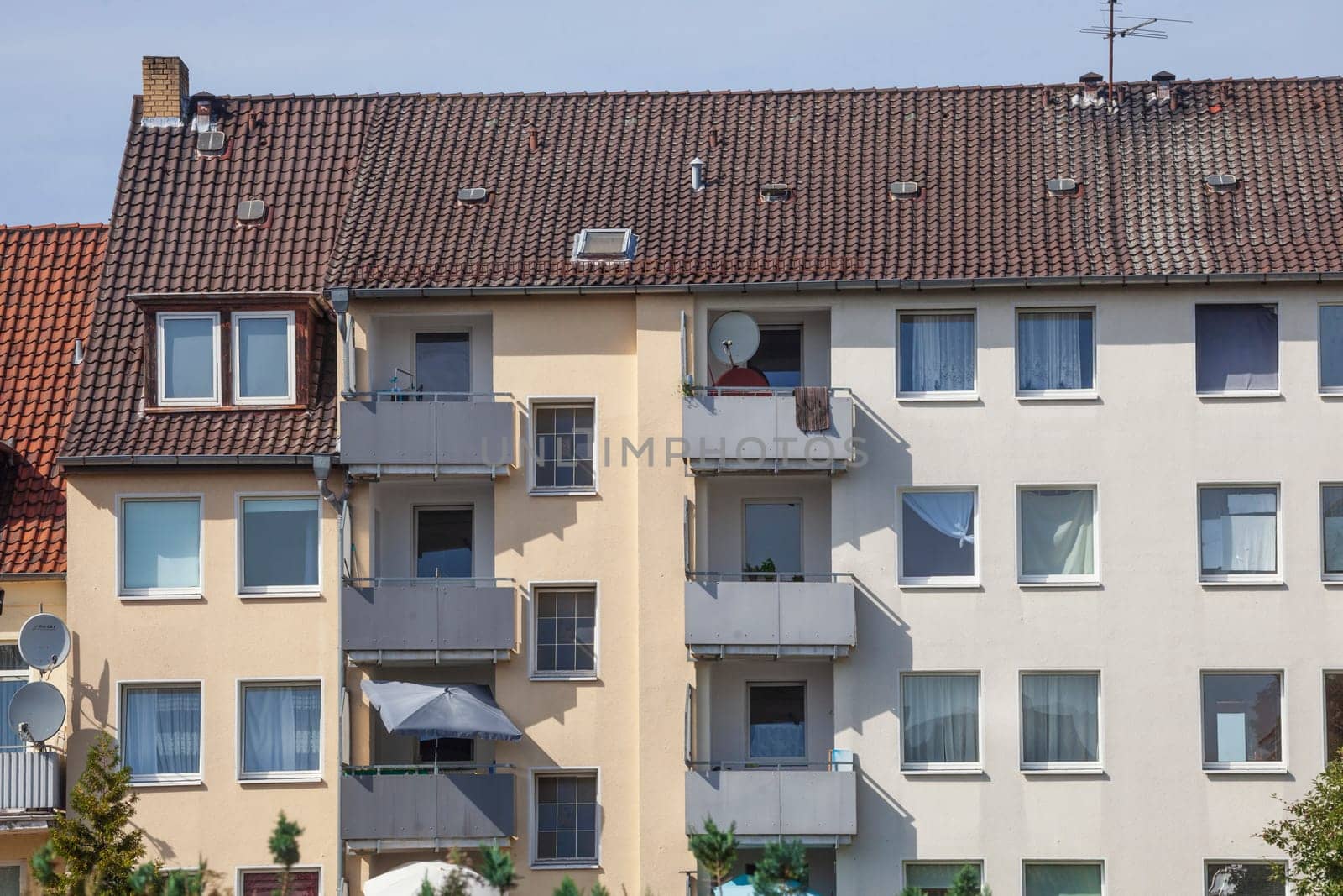 Monotone residential buildings, apartment buildings, Celle, Lower Saxony, Germany