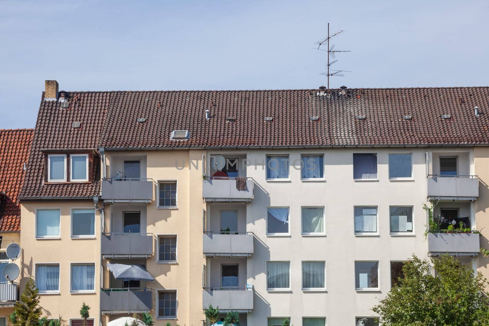 Monotone residential buildings, apartment buildings, Celle, Lower Saxony, Germany