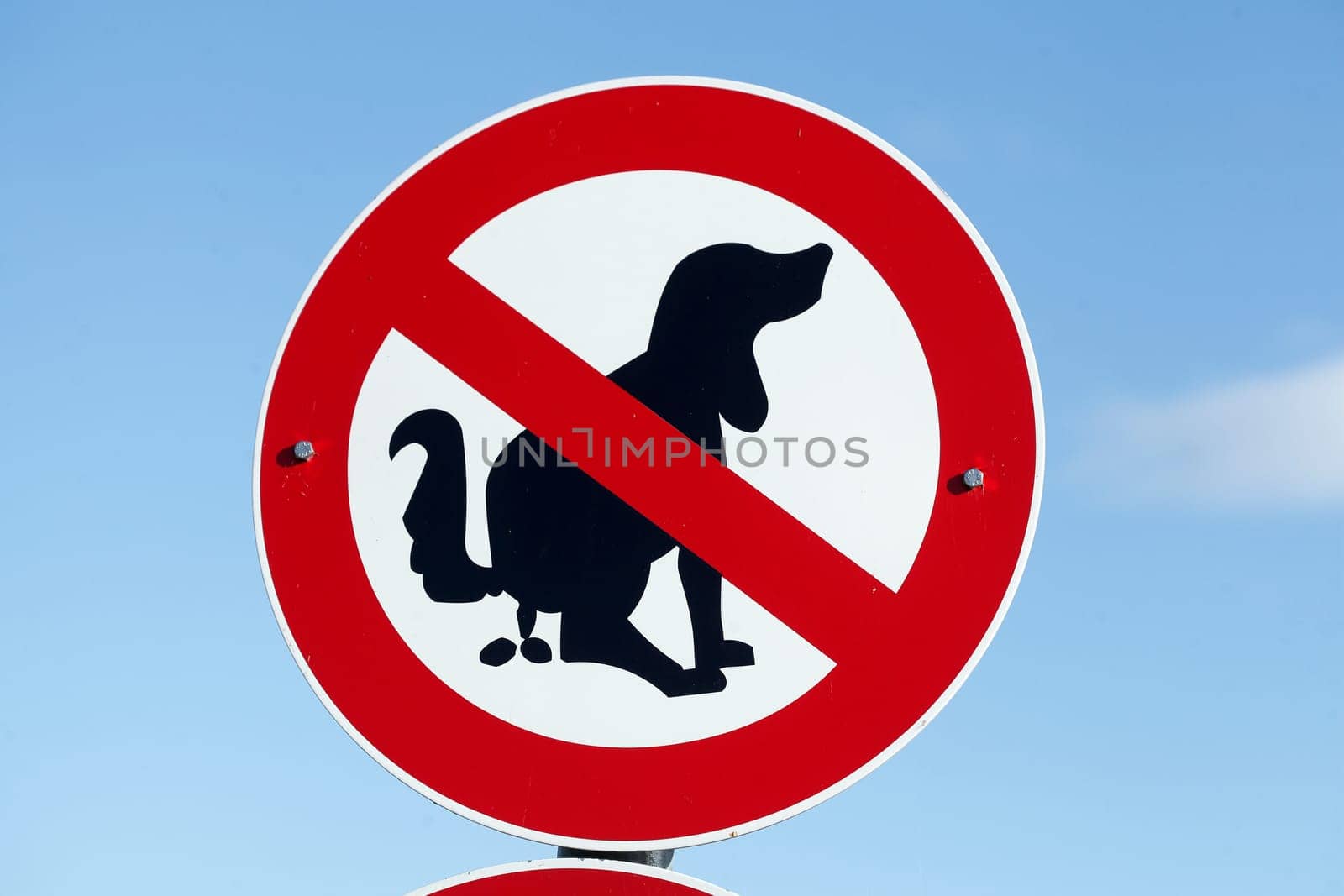 Sign no dog toilet, prohibition sign, Germany, Europe