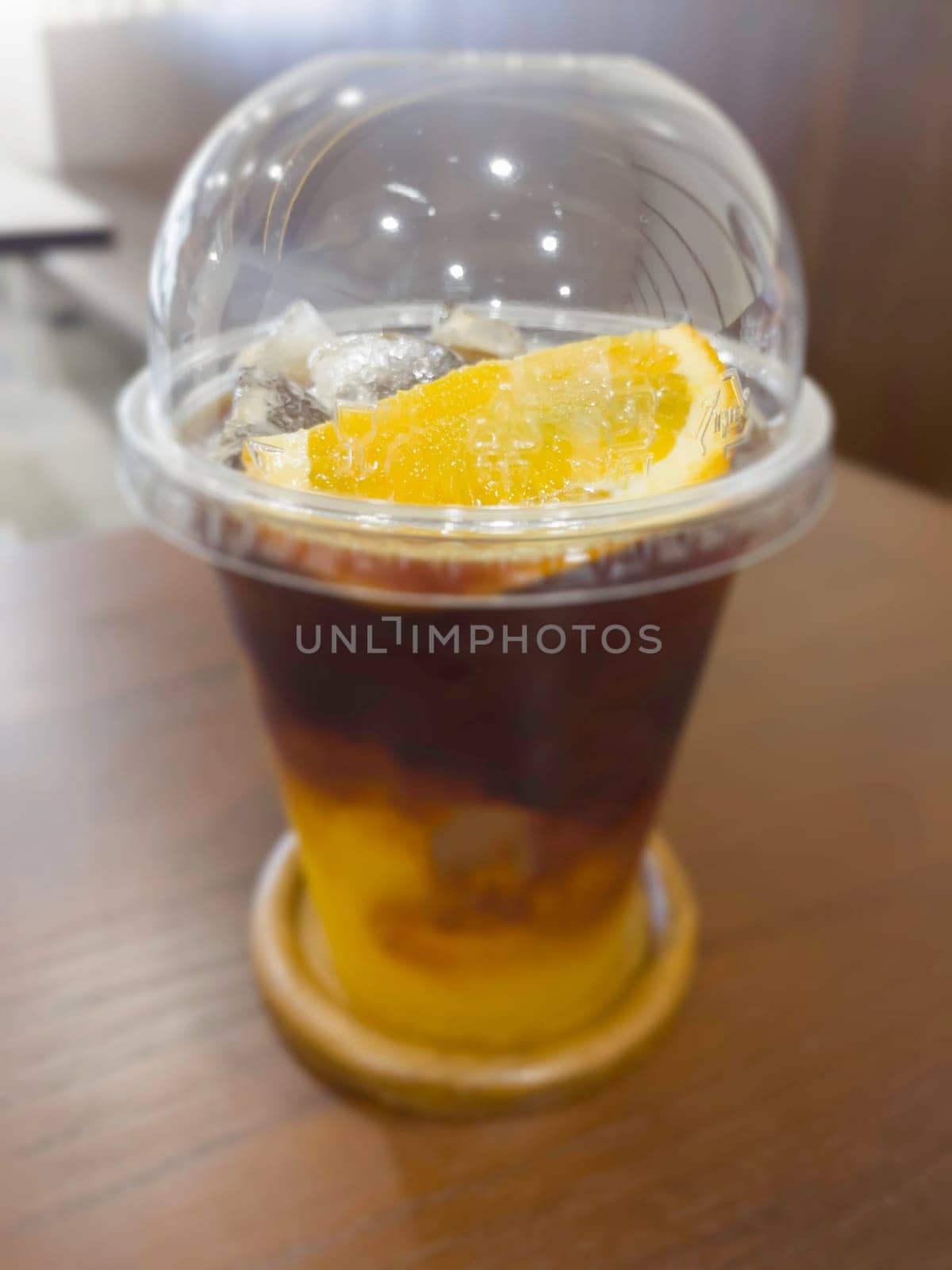 Iced americano black coffee drink, stock photo