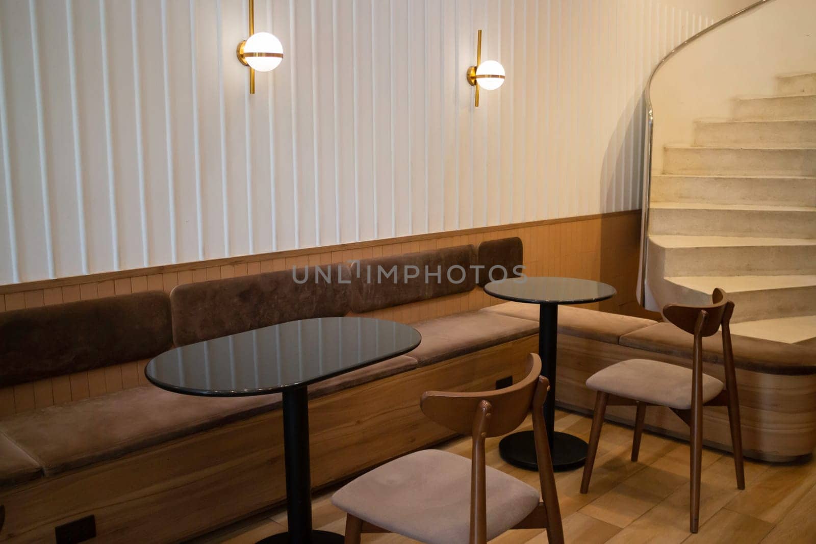 Interior of stylish white and green room, stock photo