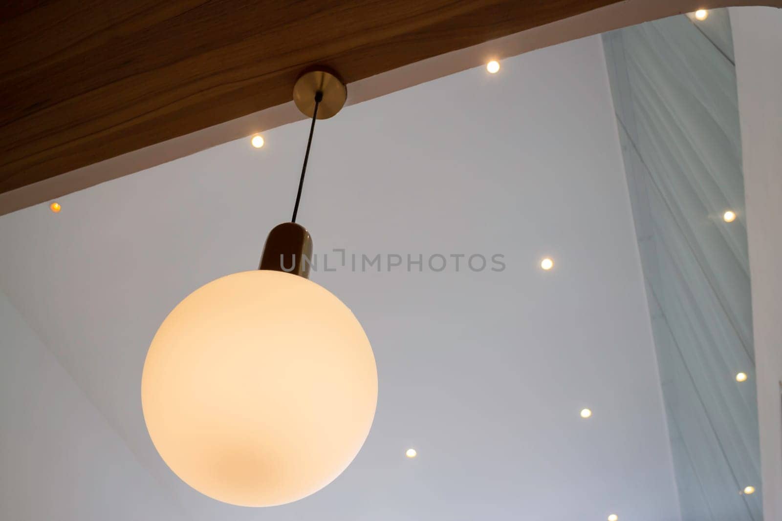 Interior of stylish white and green room, stock photo