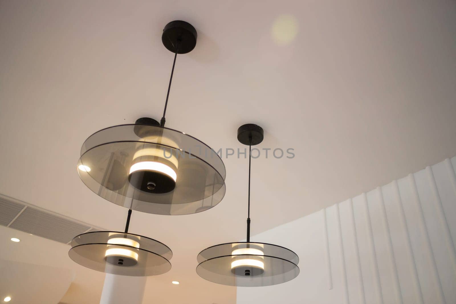 Interior of stylish white and green room, stock photo