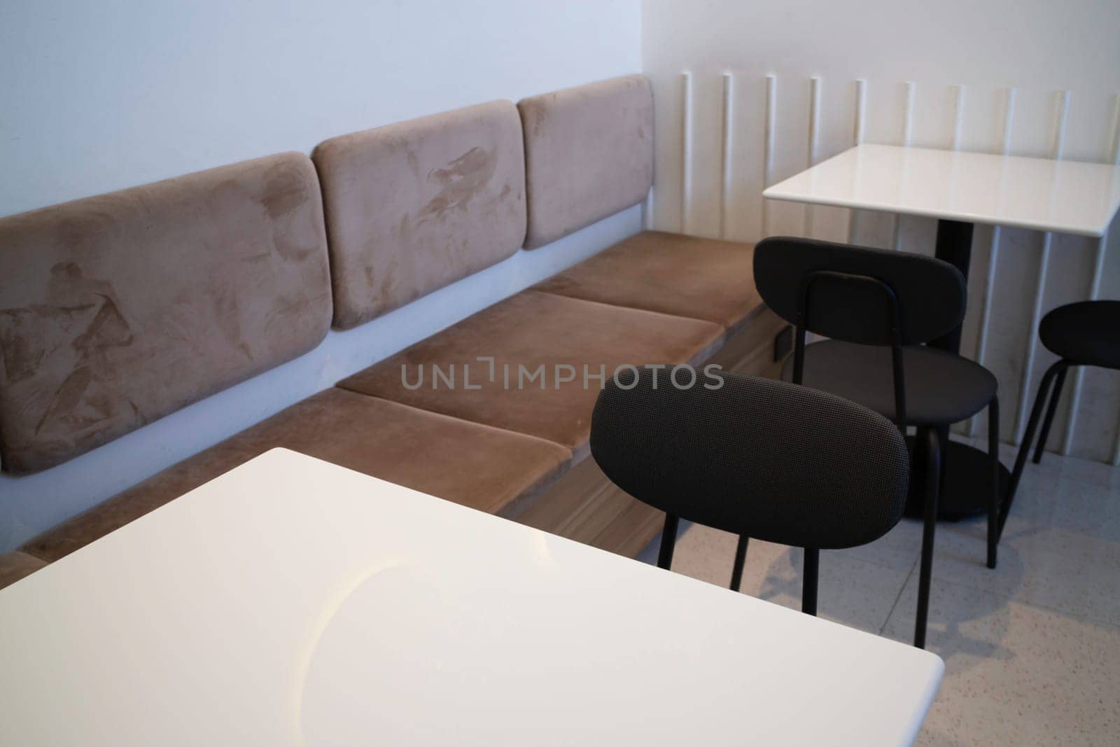 Interior of stylish white and green room, stock photo