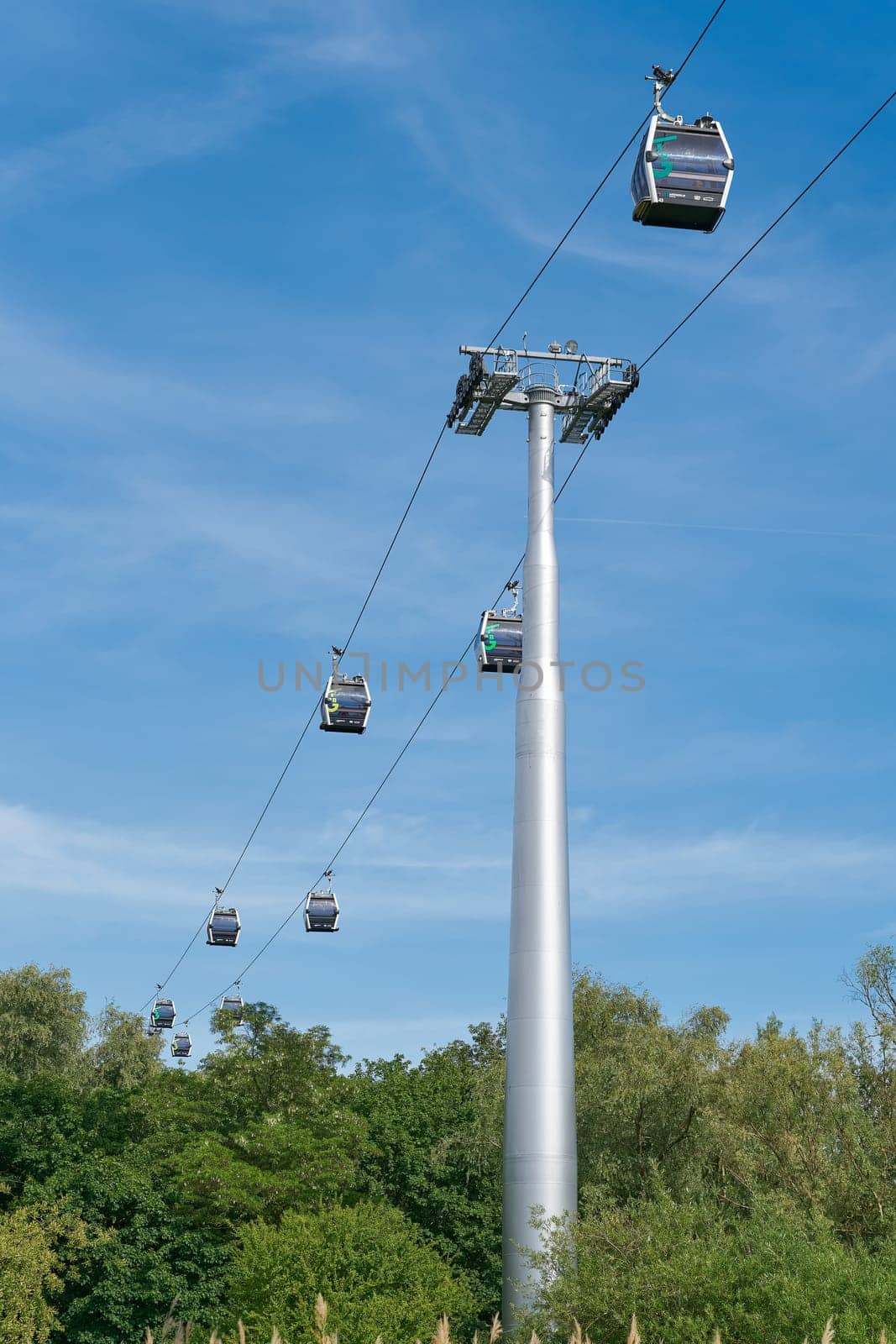 Grün Berlin GmbH cable car on the Kienberg in the Berlin district of Marzahn-Hellersdorf