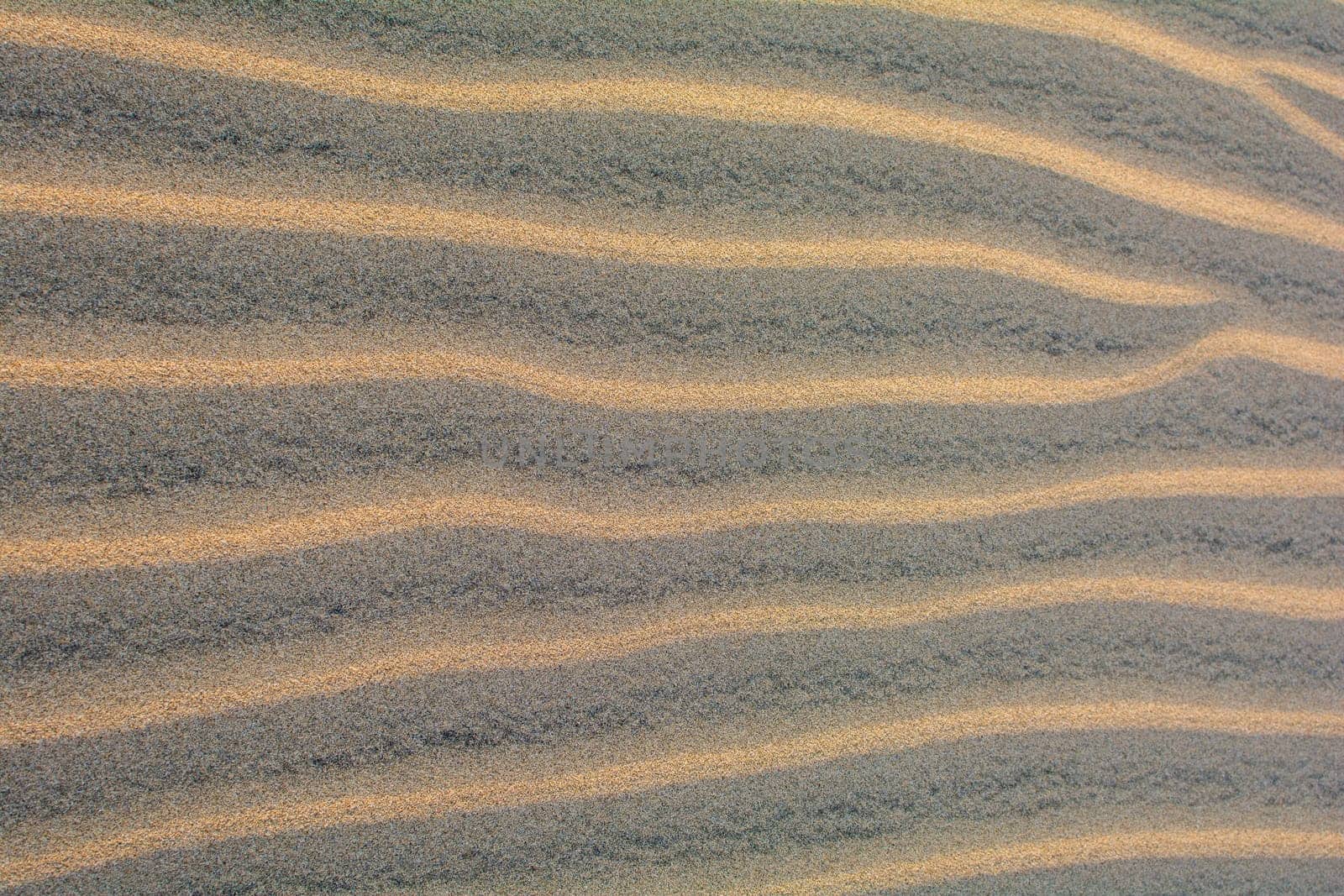 Wavy sand on a dune, full frame