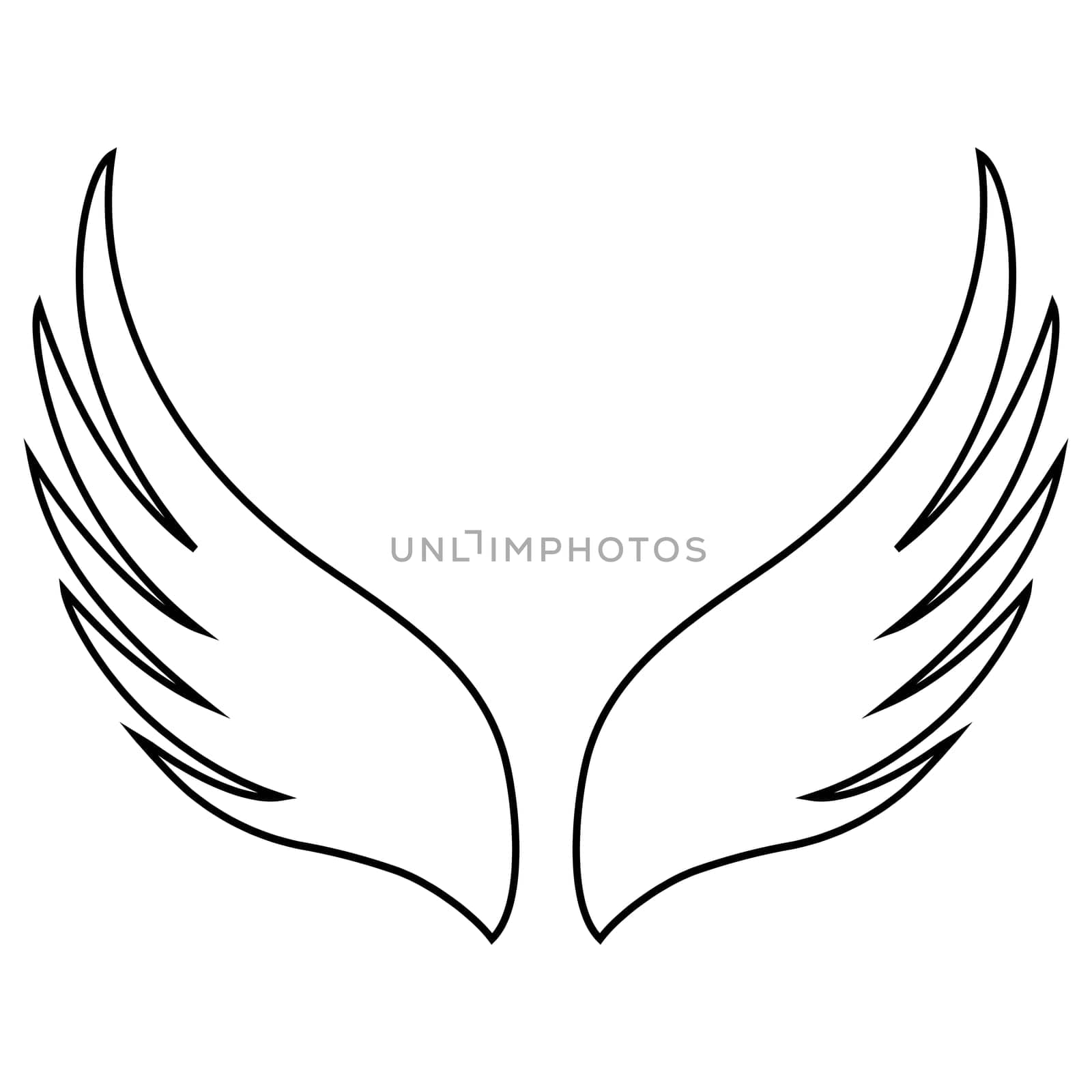Dove bird wings icon, dove wings symbol purity, light peace