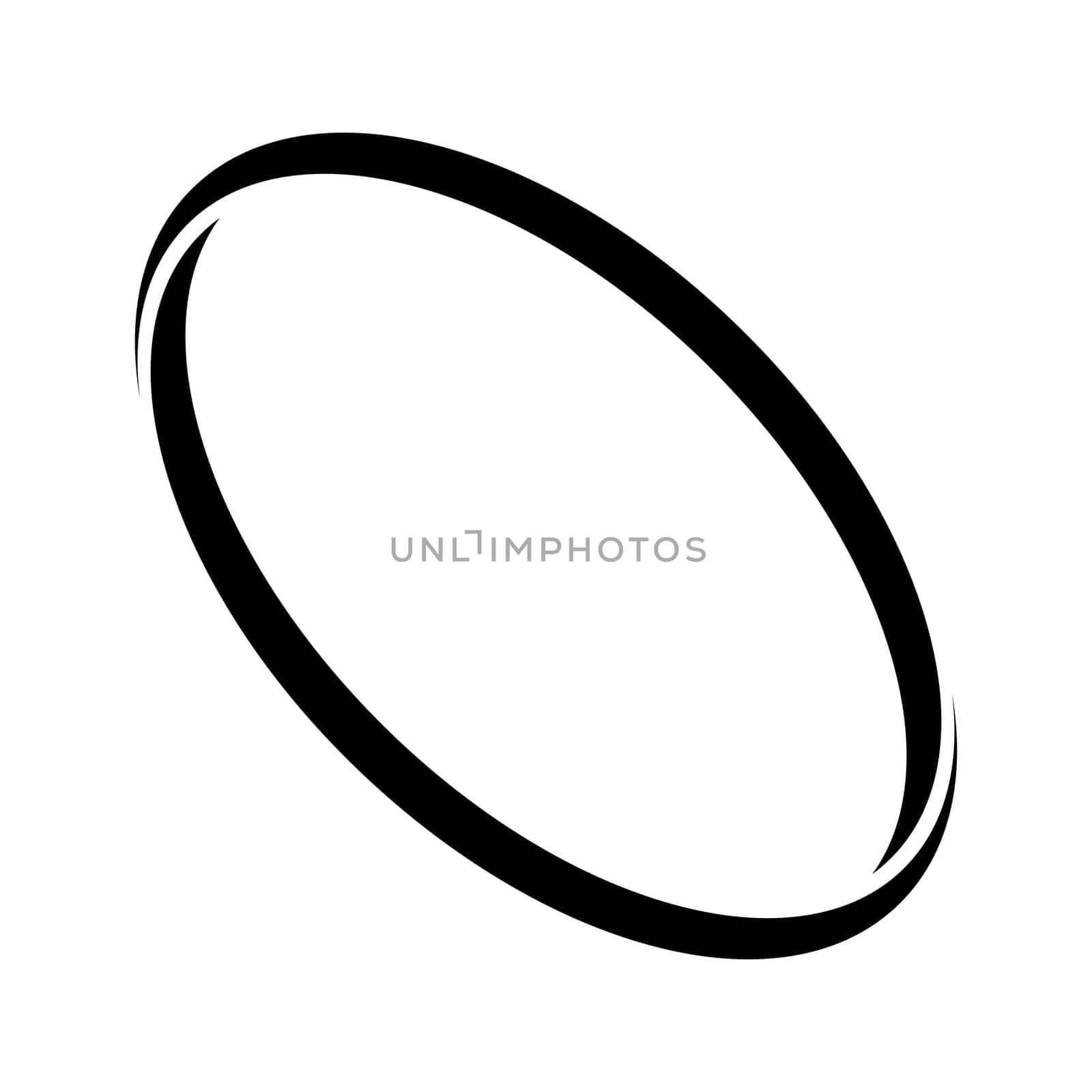 Oval banner frame, border freehand drawing round markers highlighting text