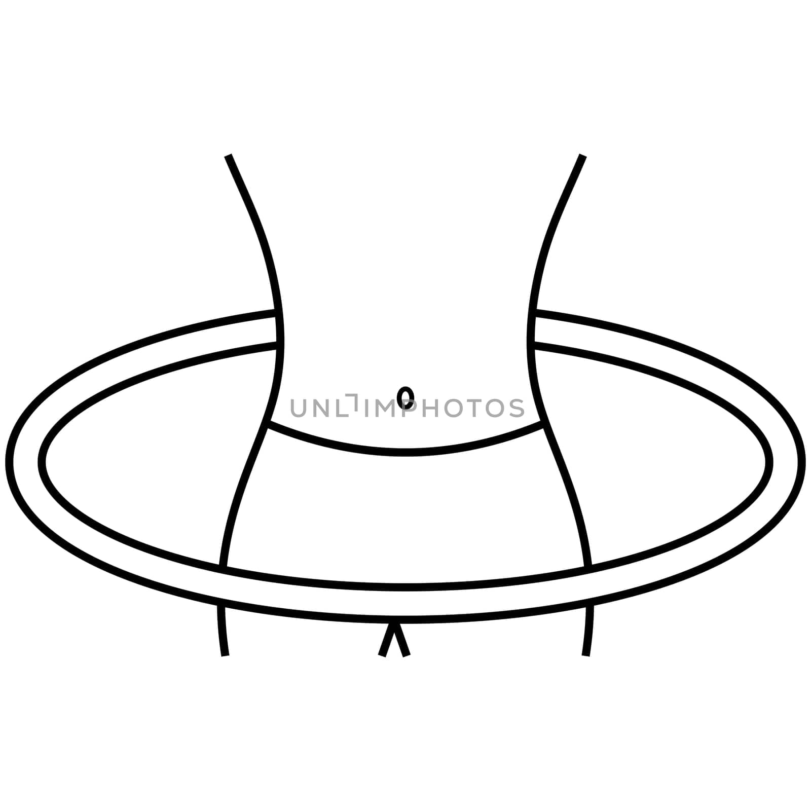 Hula hoop fitness, warm up hip training in circular movements