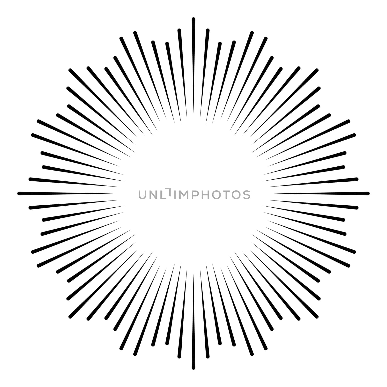 Icon rays enlightenment, rays cockade, radial speed circle lines