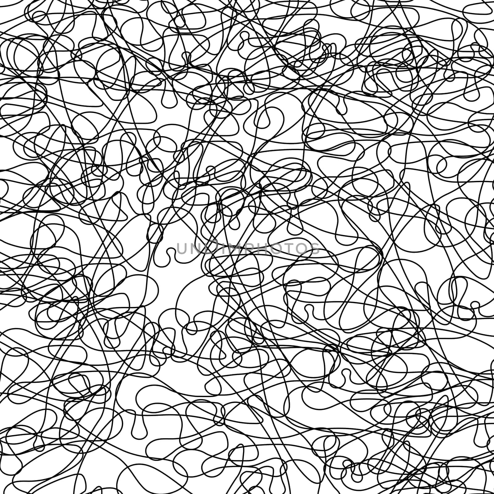 Blot doodle background wavy curve lines cartoon doodle background