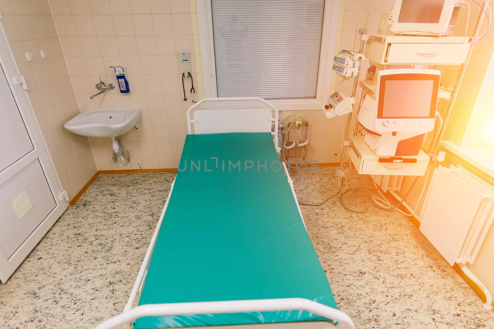Interior view of empty operating room with new interior and equipment
